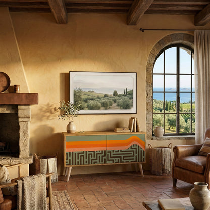 SIMPLE SOLUTIONS Mueble de TV Compacto de 2 puertas