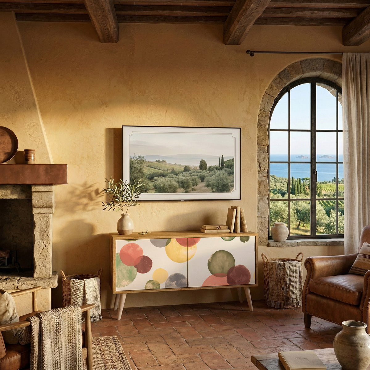 FLEETING HAPPINESS Mueble de TV Compacto de 2 puertas