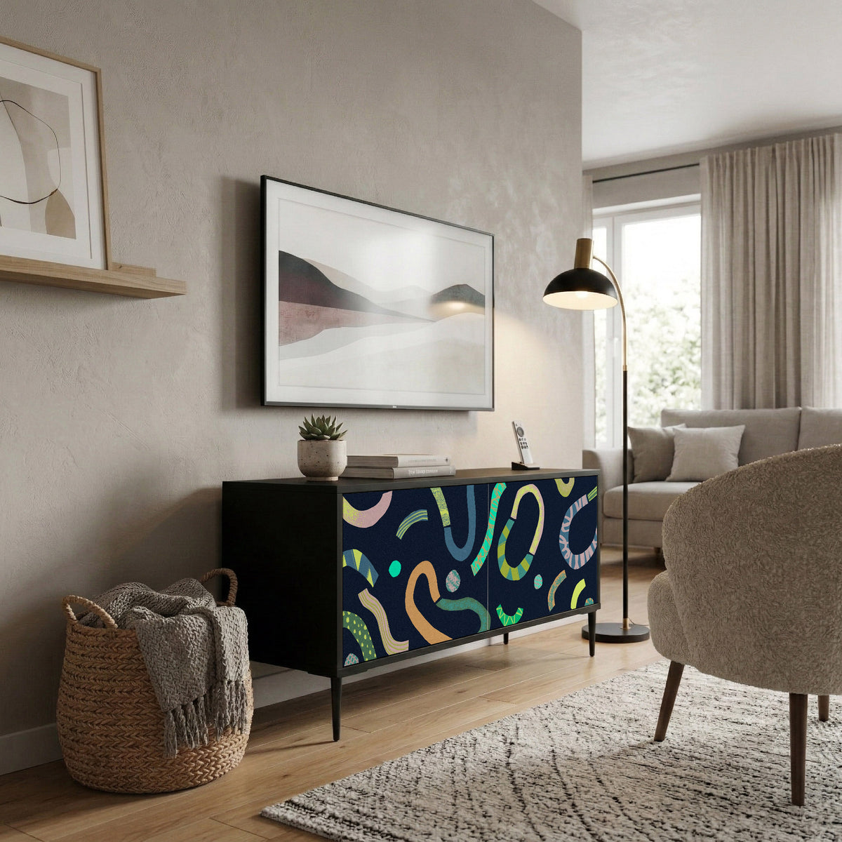 CONTRAST DANCE Mueble de TV Compacto de 2 puertas