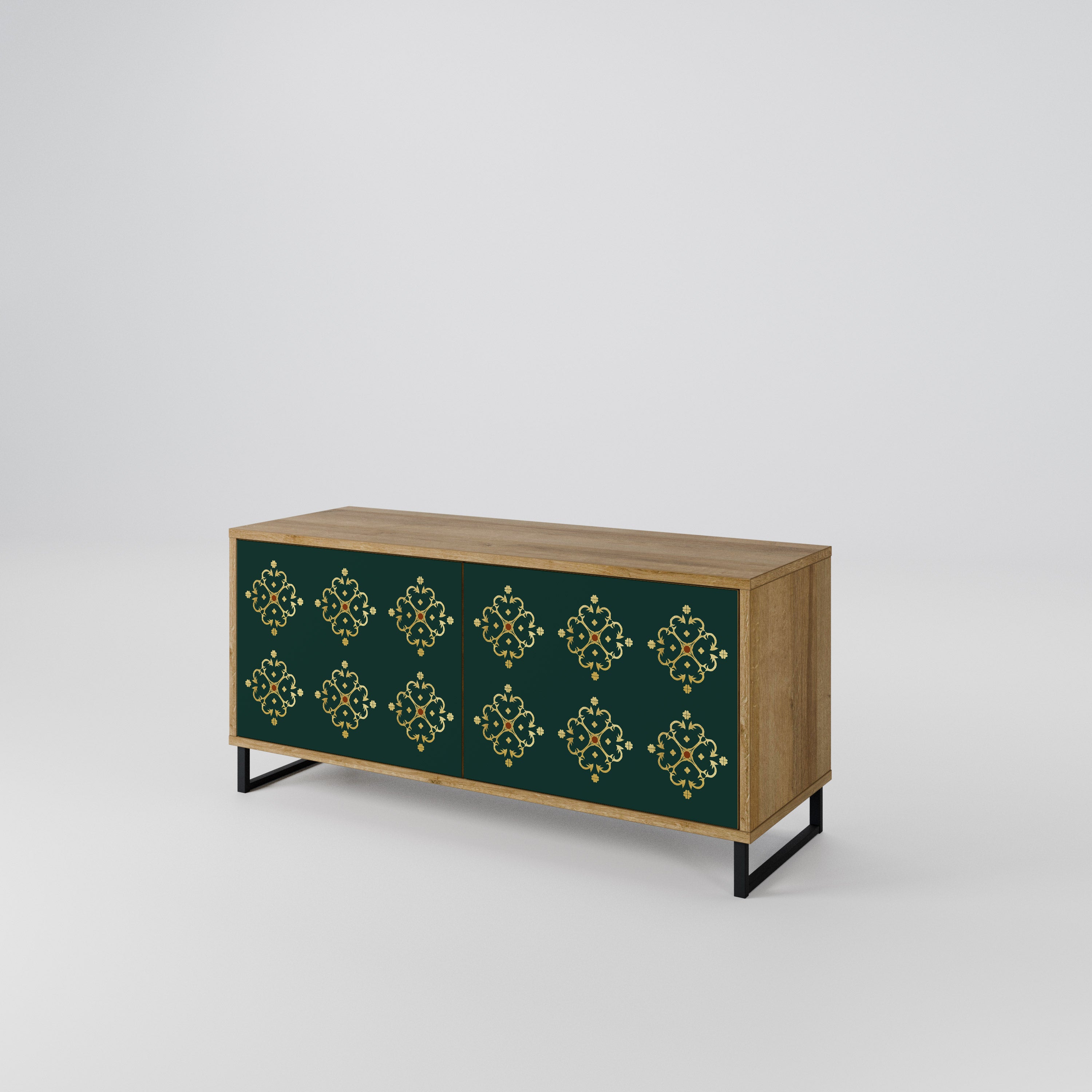 ROYAL MEDALLION Mueble de TV Compacto de 2 puertas