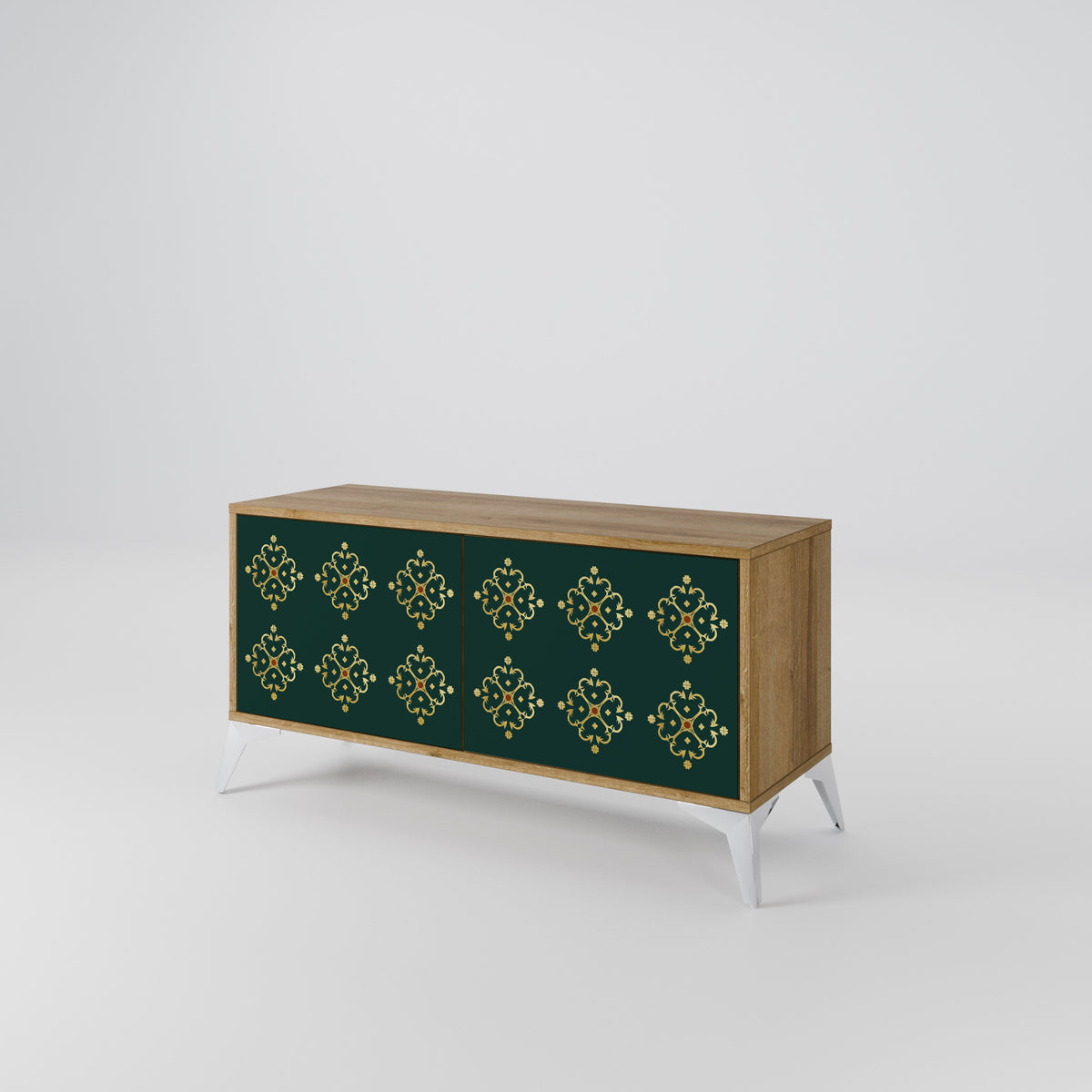 ROYAL MEDALLION Mueble de TV Compacto de 2 puertas