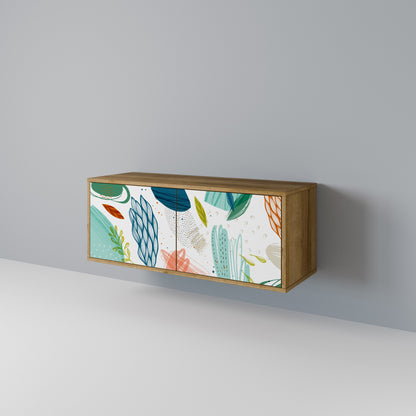 BOTANICAL HURRICANE Mueble de TV Compacto de 2 puertas