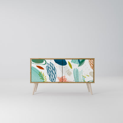BOTANICAL HURRICANE Mueble de TV Compacto de 2 puertas