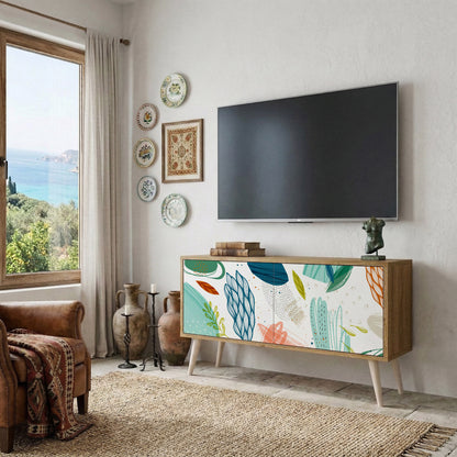 BOTANICAL HURRICANE Mueble de TV Compacto de 2 puertas