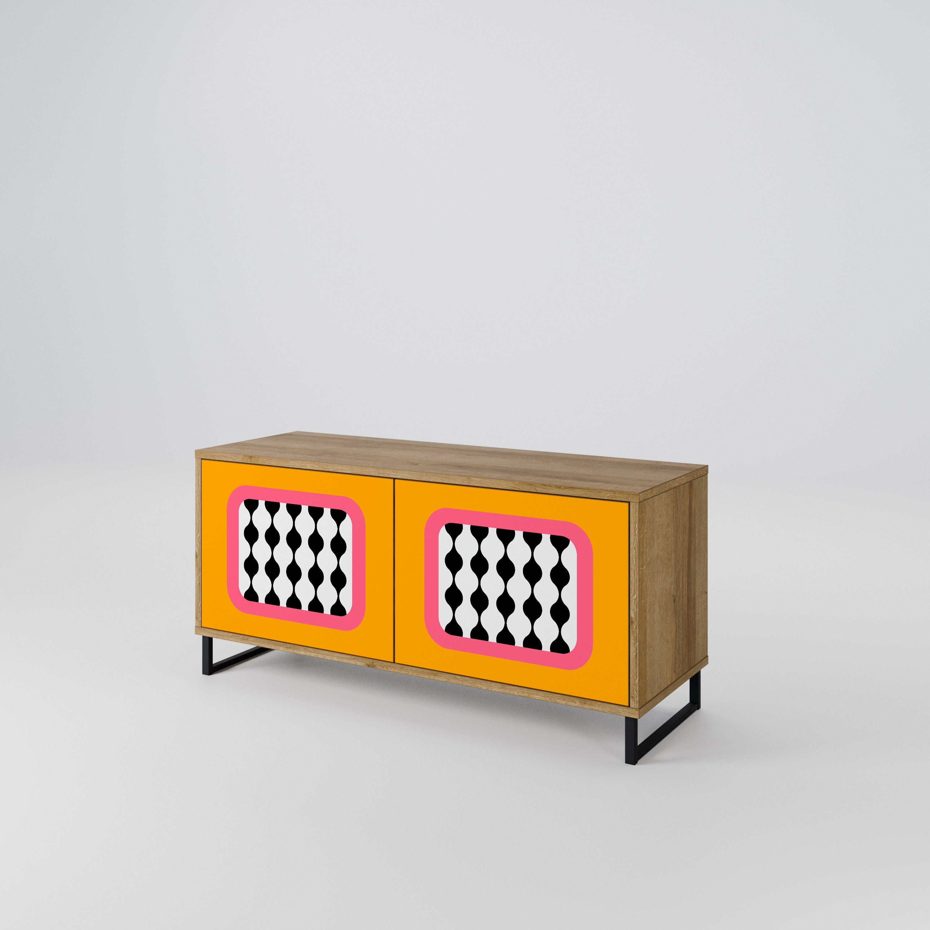 TEARS IN HEAVEN Mueble de TV Compacto de 2 puertas