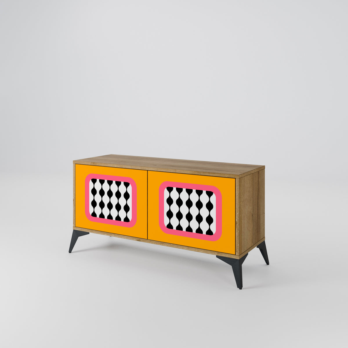 TEARS IN HEAVEN Mueble de TV Compacto de 2 puertas