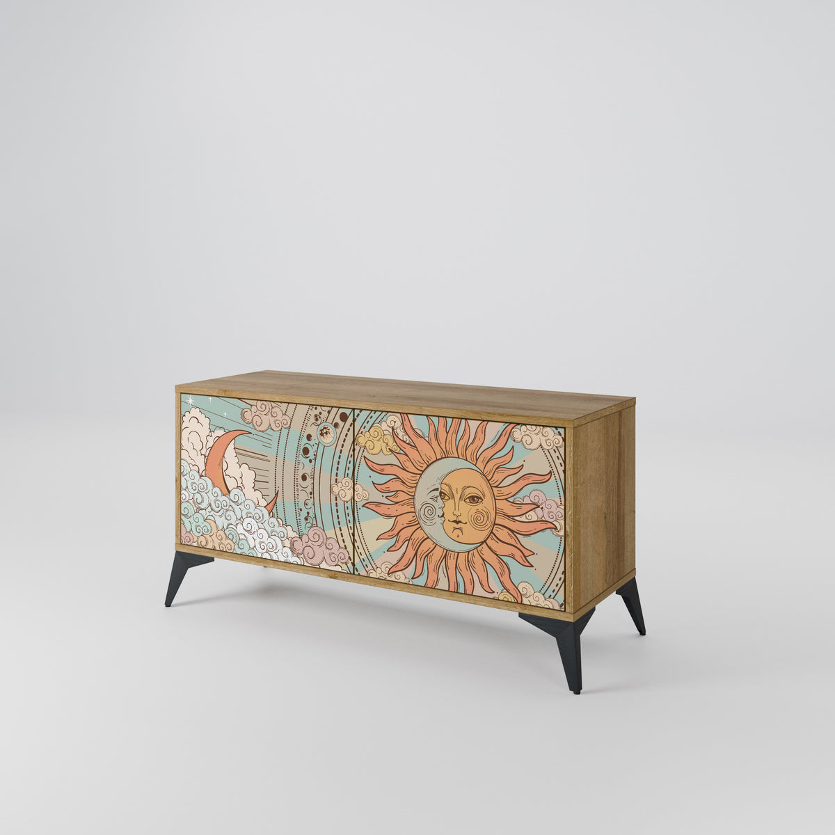 MYSTICAL STRUCTURE Mueble de TV Compacto de 2 puertas