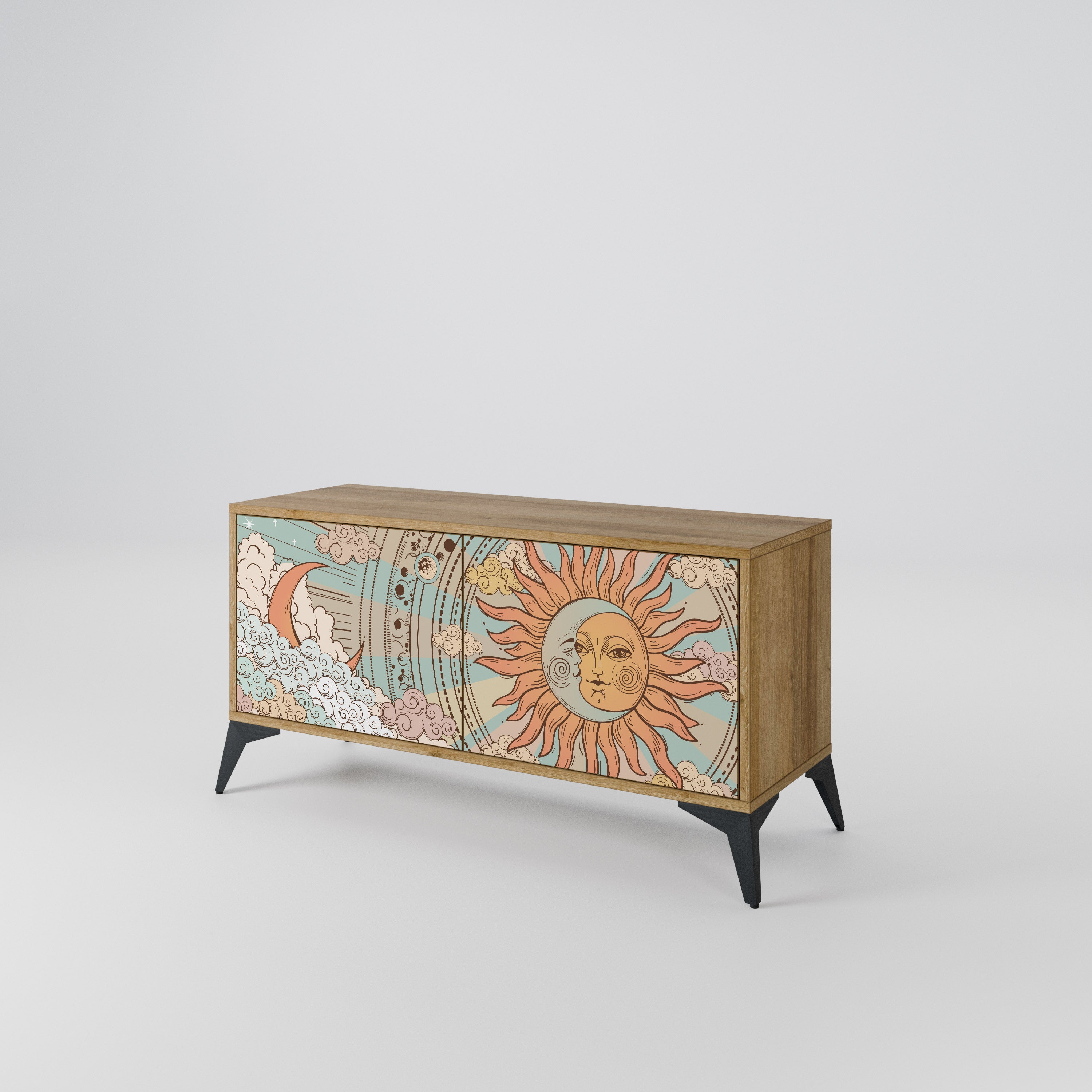 MYSTICAL STRUCTURE Mueble de TV Compacto de 2 puertas