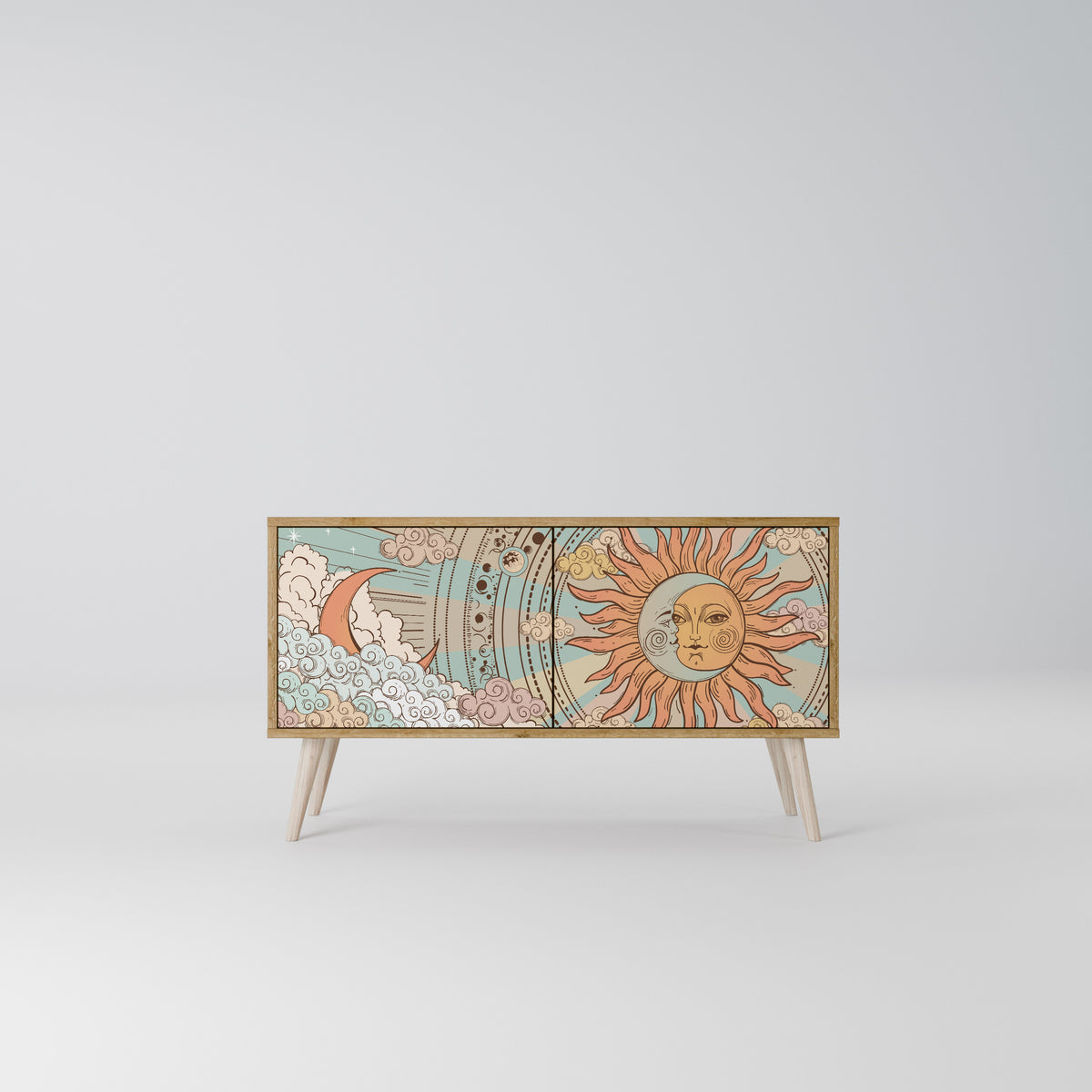 MYSTICAL STRUCTURE Mueble de TV Compacto de 2 puertas