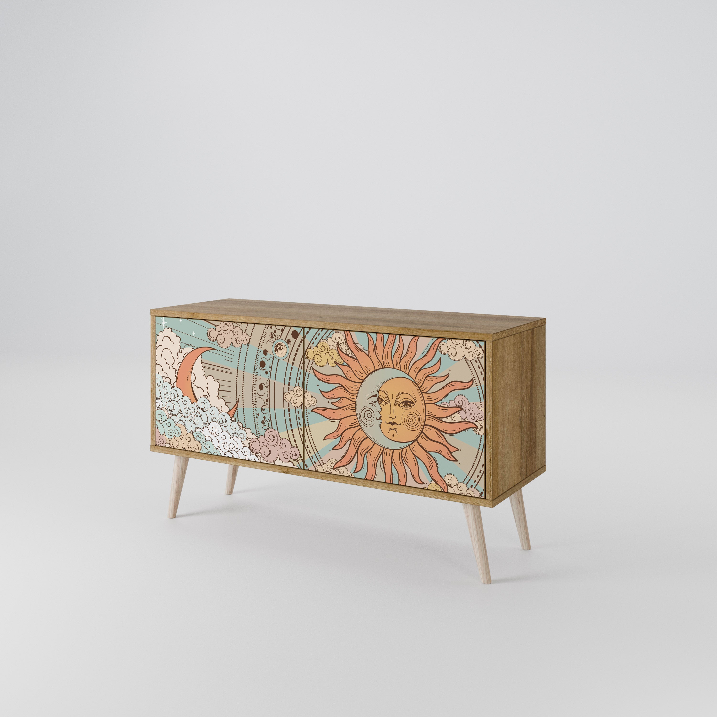 MYSTICAL STRUCTURE Mueble de TV Compacto de 2 puertas