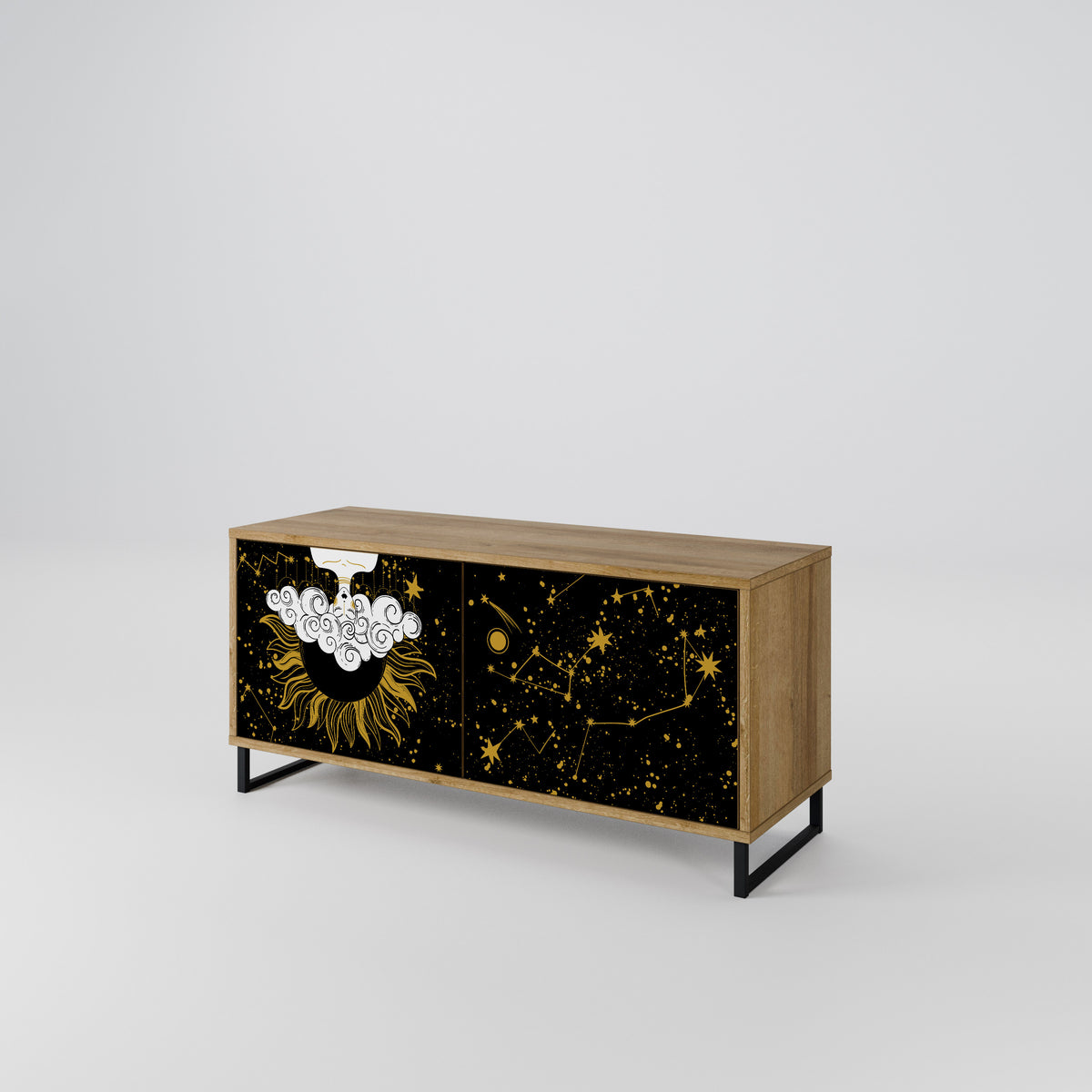 STELLAR CONSTELLATIONS Mueble de TV Compacto de 2 puertas