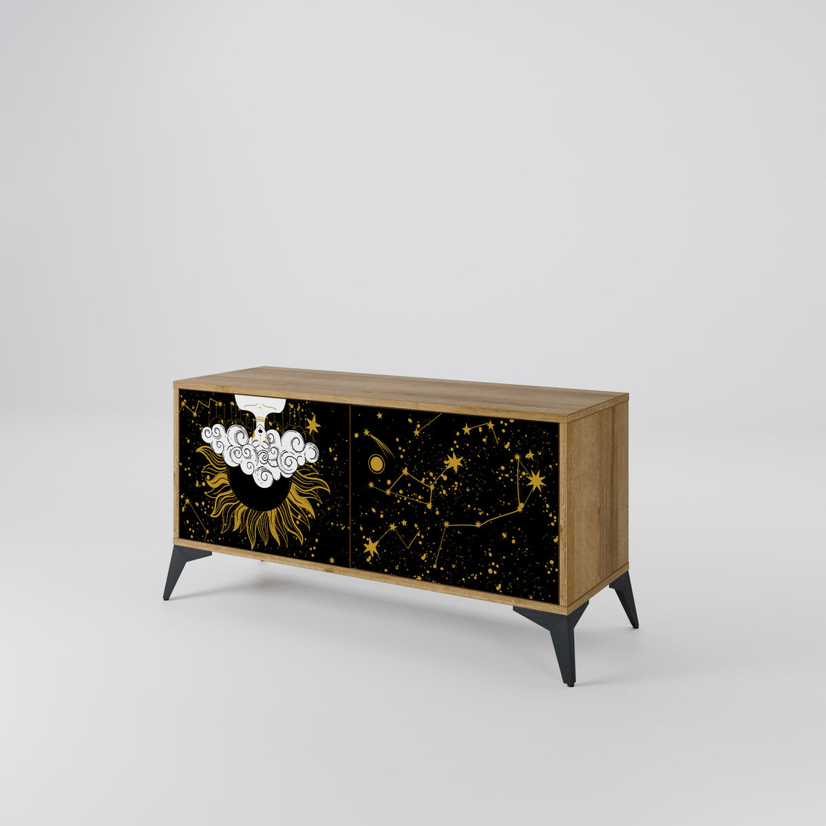 STELLAR CONSTELLATIONS Mueble de TV Compacto de 2 puertas