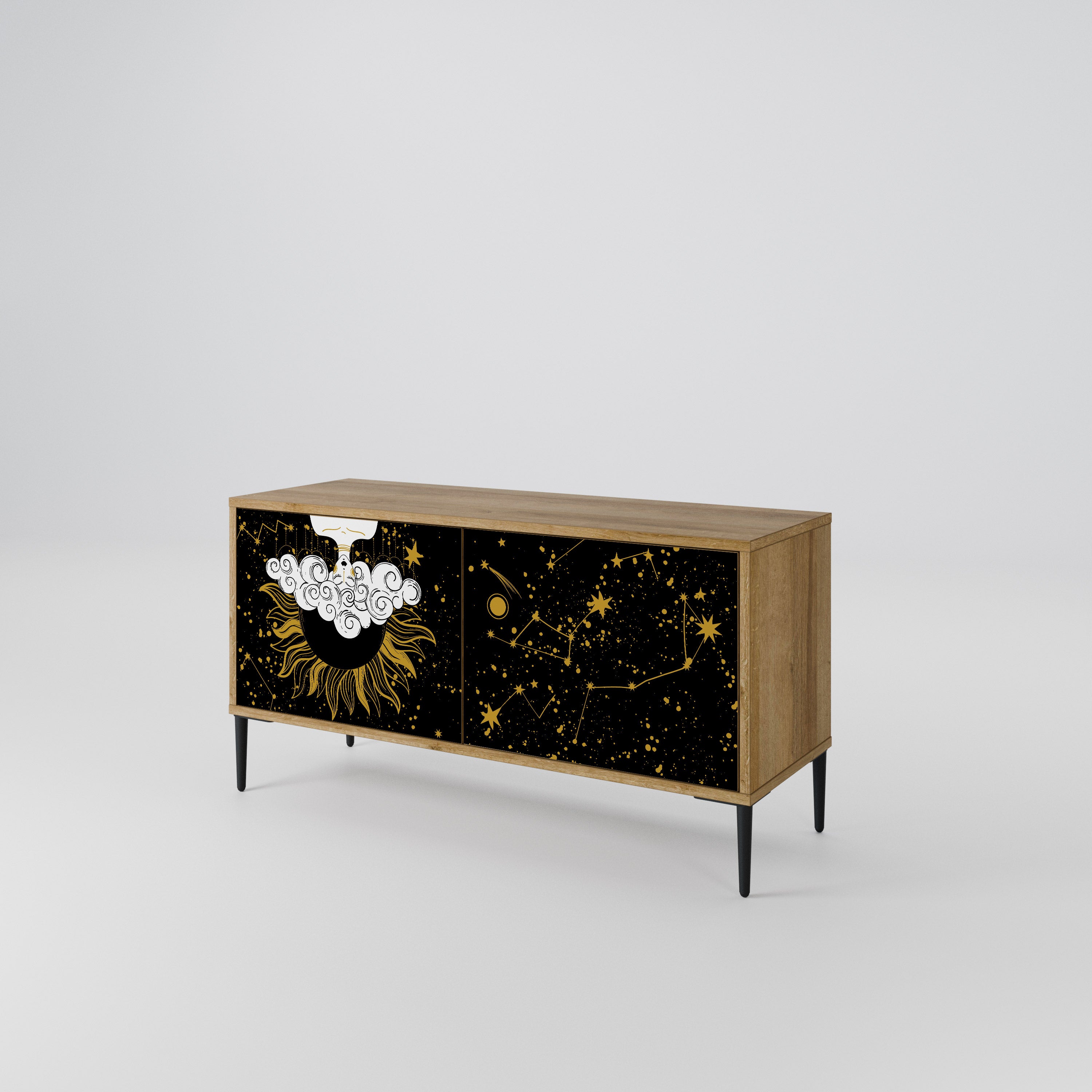 STELLAR CONSTELLATIONS Mueble de TV Compacto de 2 puertas