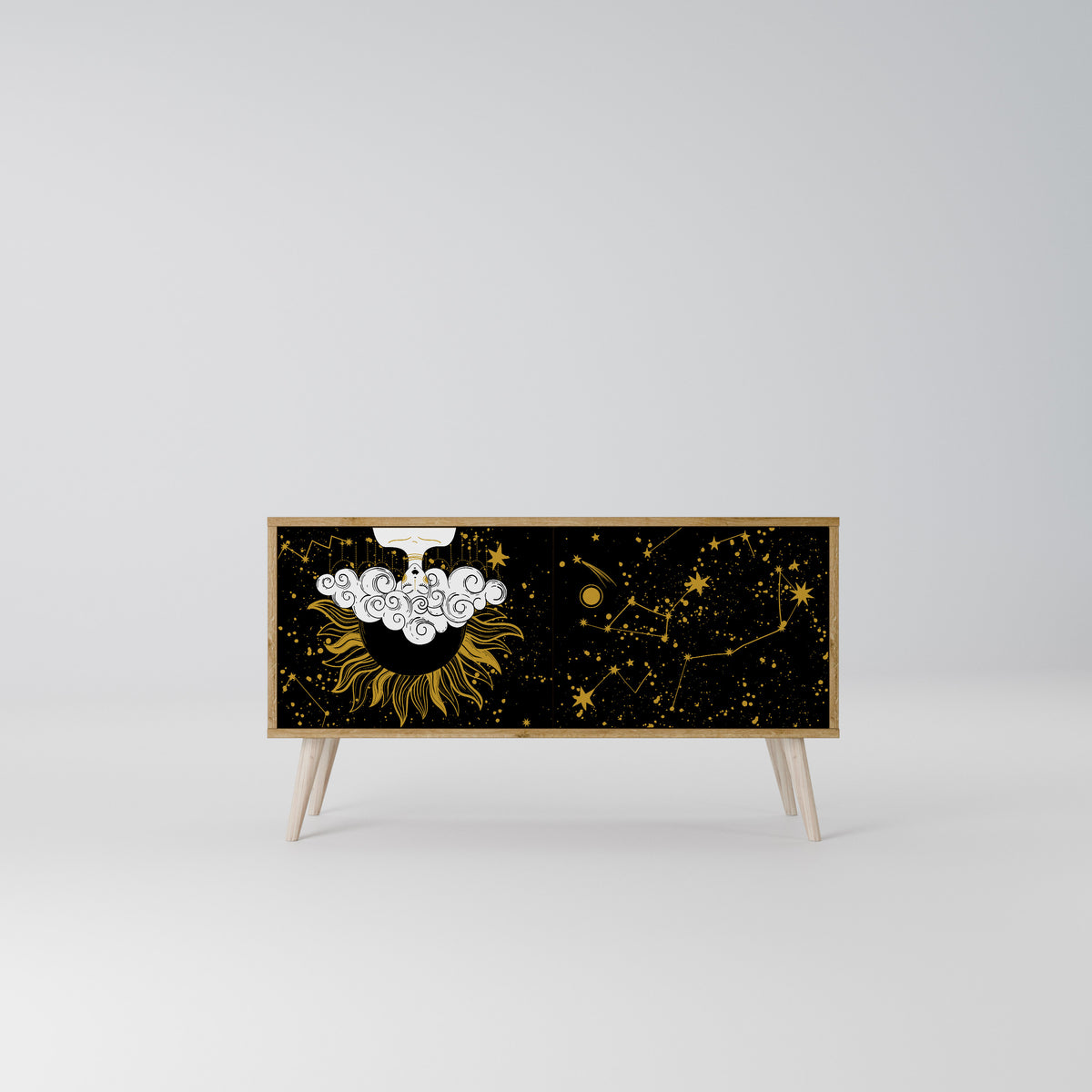 STELLAR CONSTELLATIONS Mueble de TV Compacto de 2 puertas
