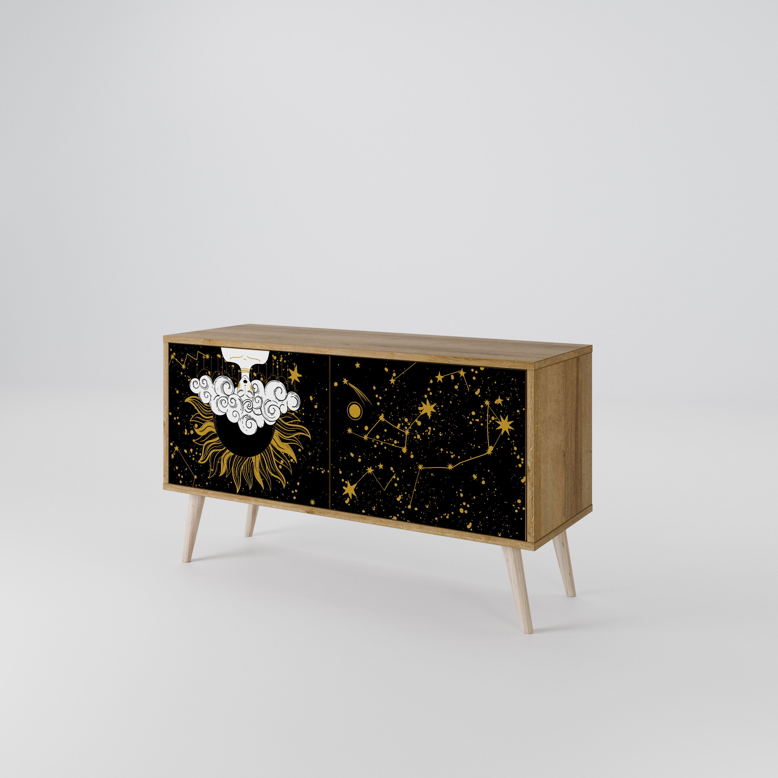 STELLAR CONSTELLATIONS Mueble de TV Compacto de 2 puertas