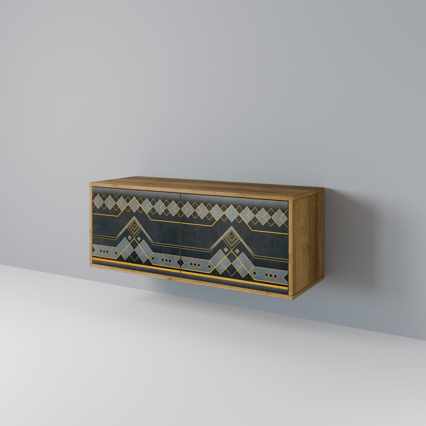 ROYAL ORDINARINESS Mueble de TV Compacto de 2 puertas