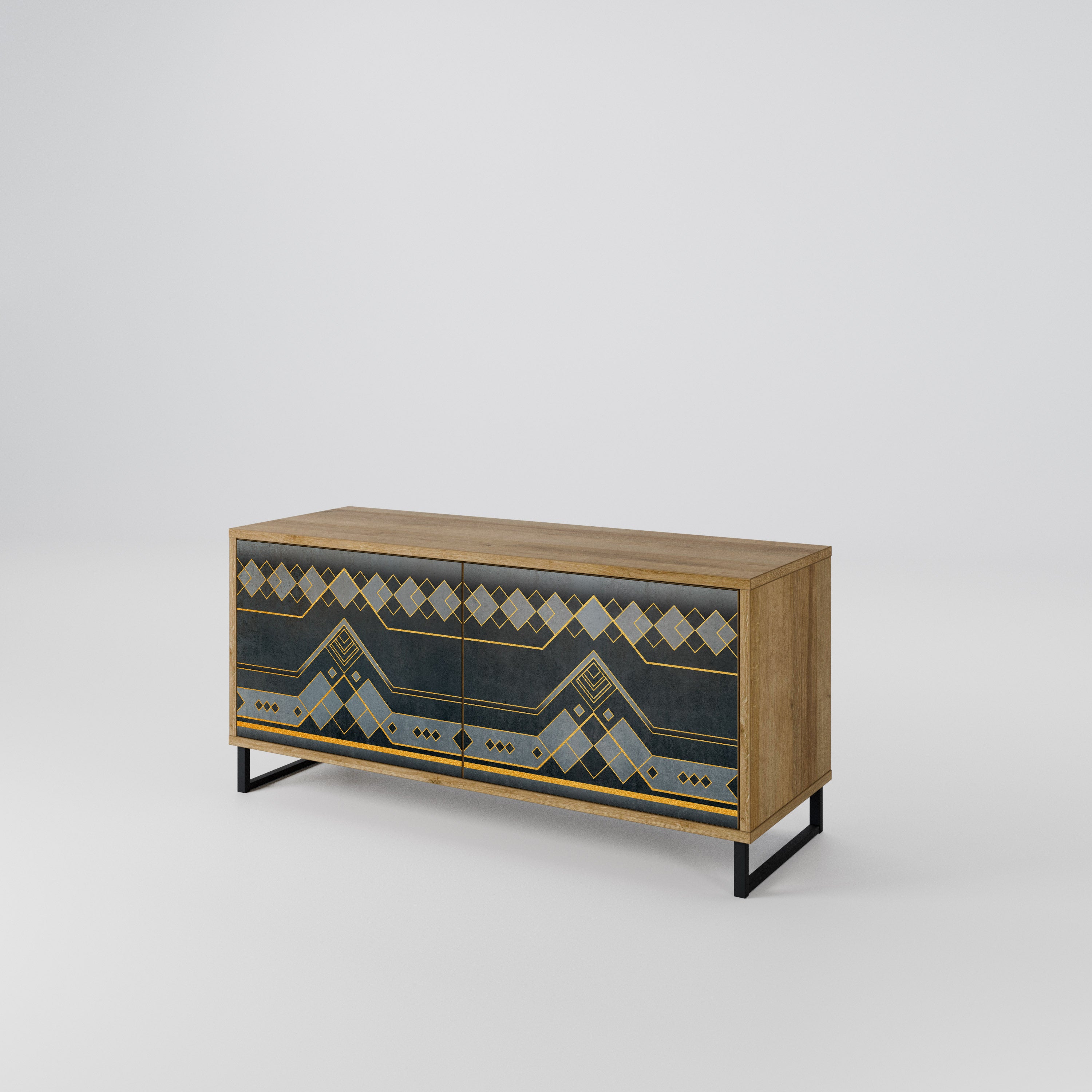 ROYAL ORDINARINESS Mueble de TV Compacto de 2 puertas