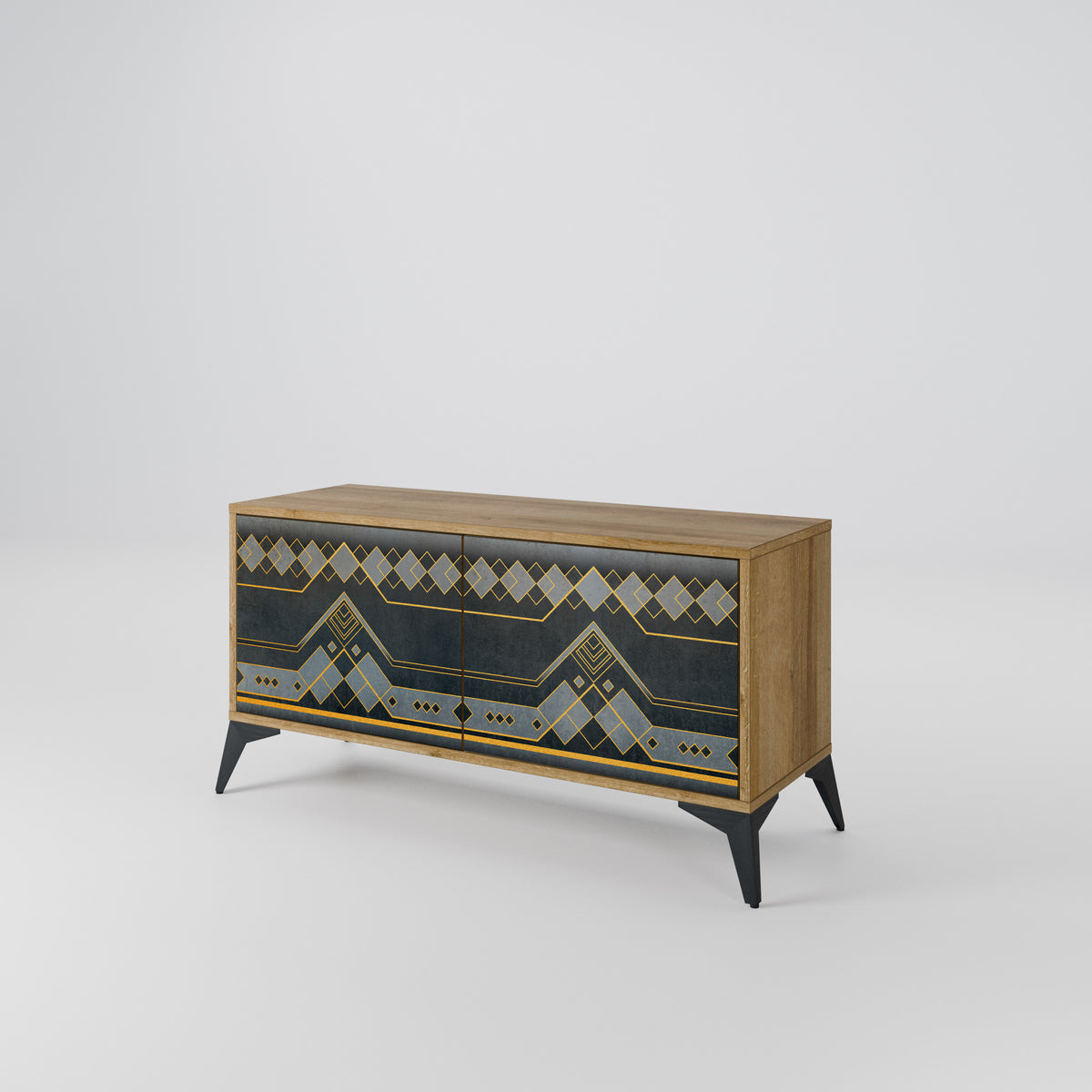 ROYAL ORDINARINESS Mueble de TV Compacto de 2 puertas