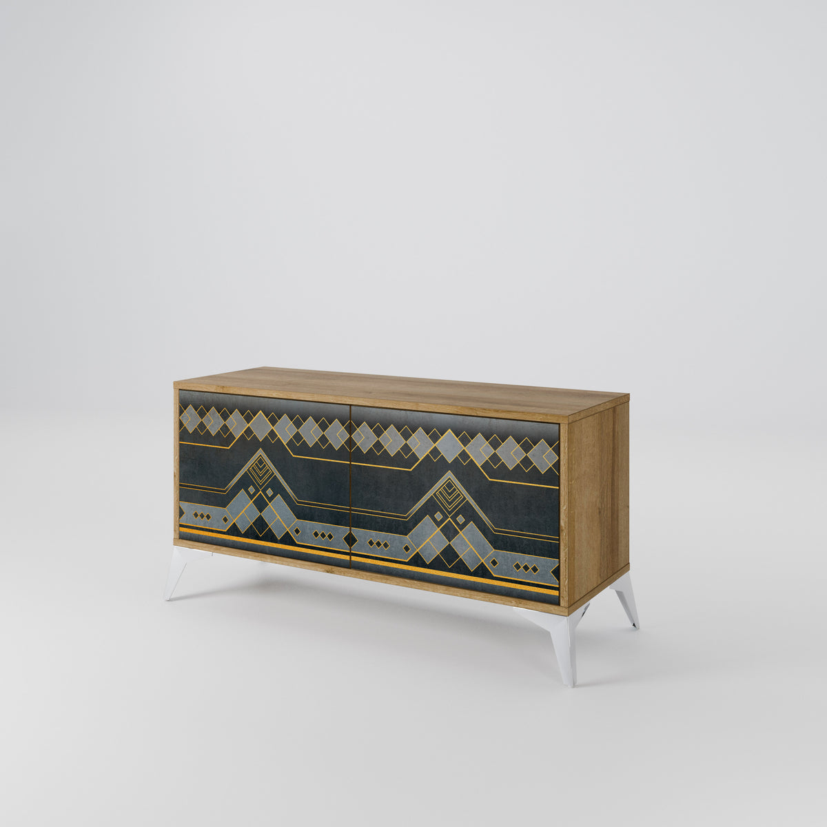 ROYAL ORDINARINESS Mueble de TV Compacto de 2 puertas