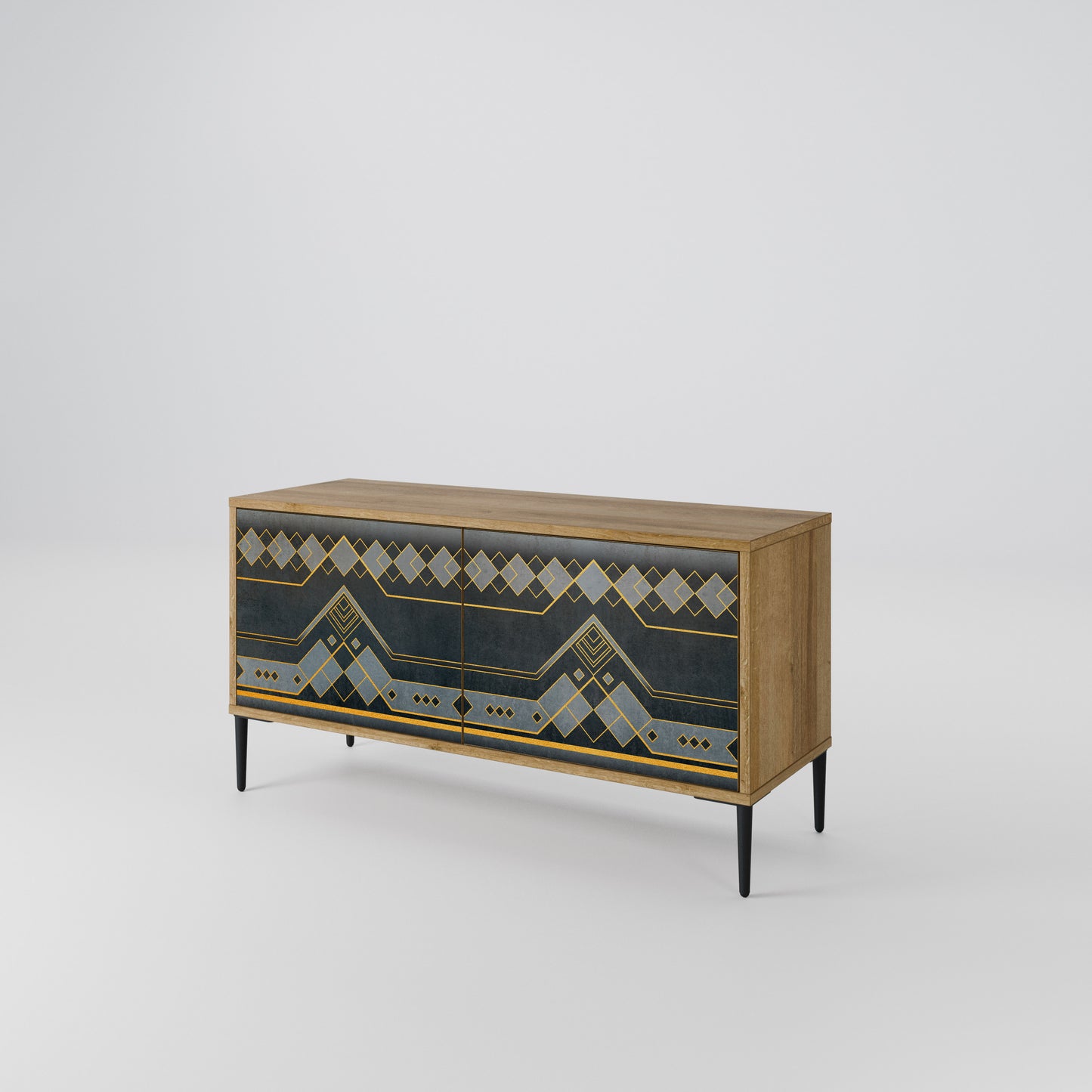 ROYAL ORDINARINESS Mueble de TV Compacto de 2 puertas