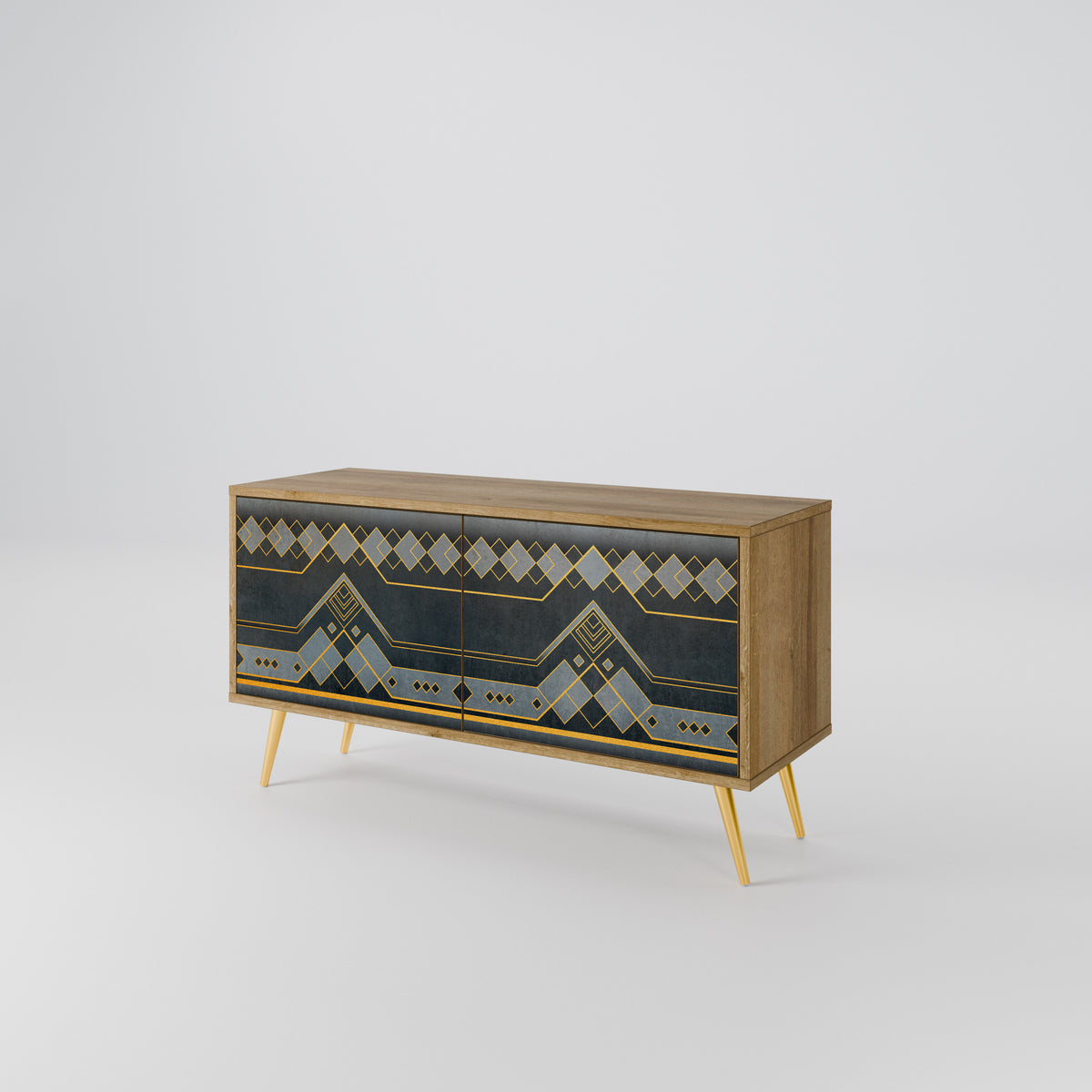 ROYAL ORDINARINESS Mueble de TV Compacto de 2 puertas