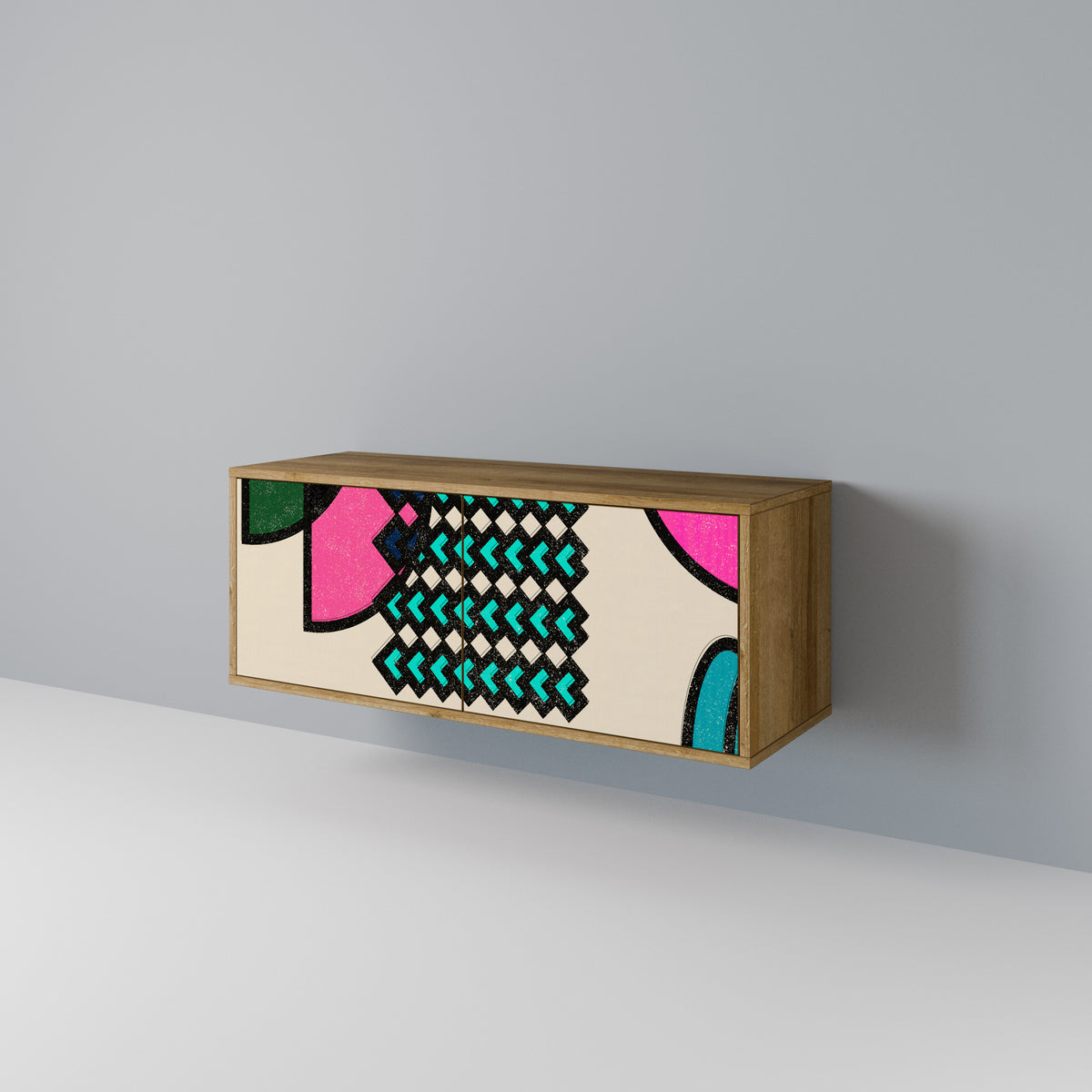 GEOMETRIC RHAPSODY Mueble de TV Compacto de 2 puertas