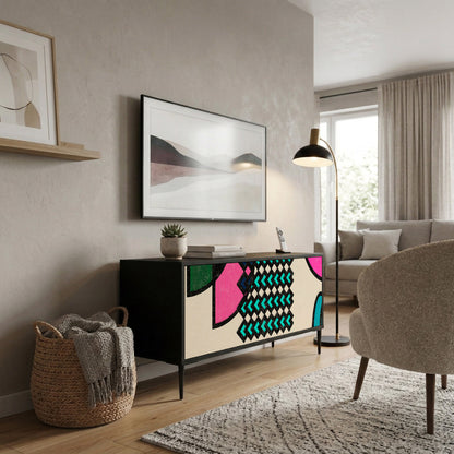 GEOMETRIC RHAPSODY Mueble de TV Compacto de 2 puertas