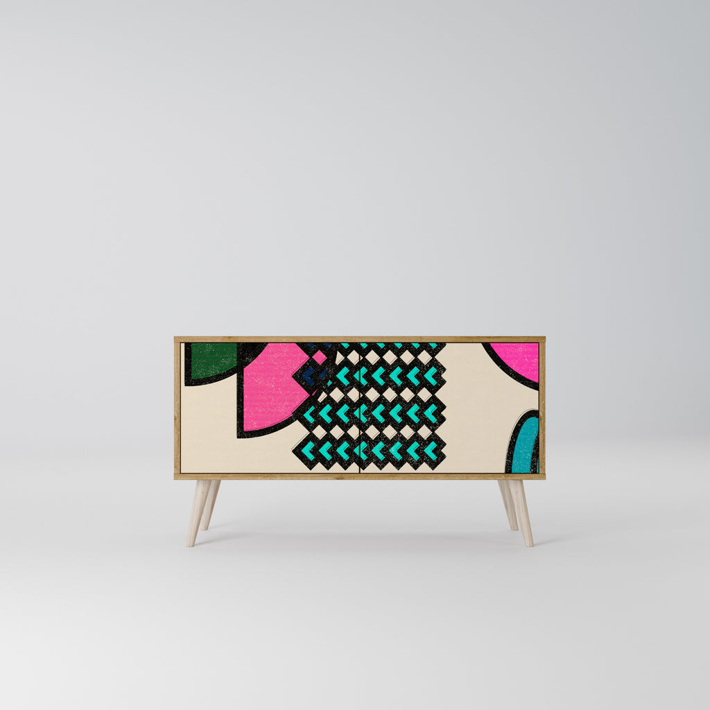 GEOMETRIC RHAPSODY Mueble de TV Compacto de 2 puertas