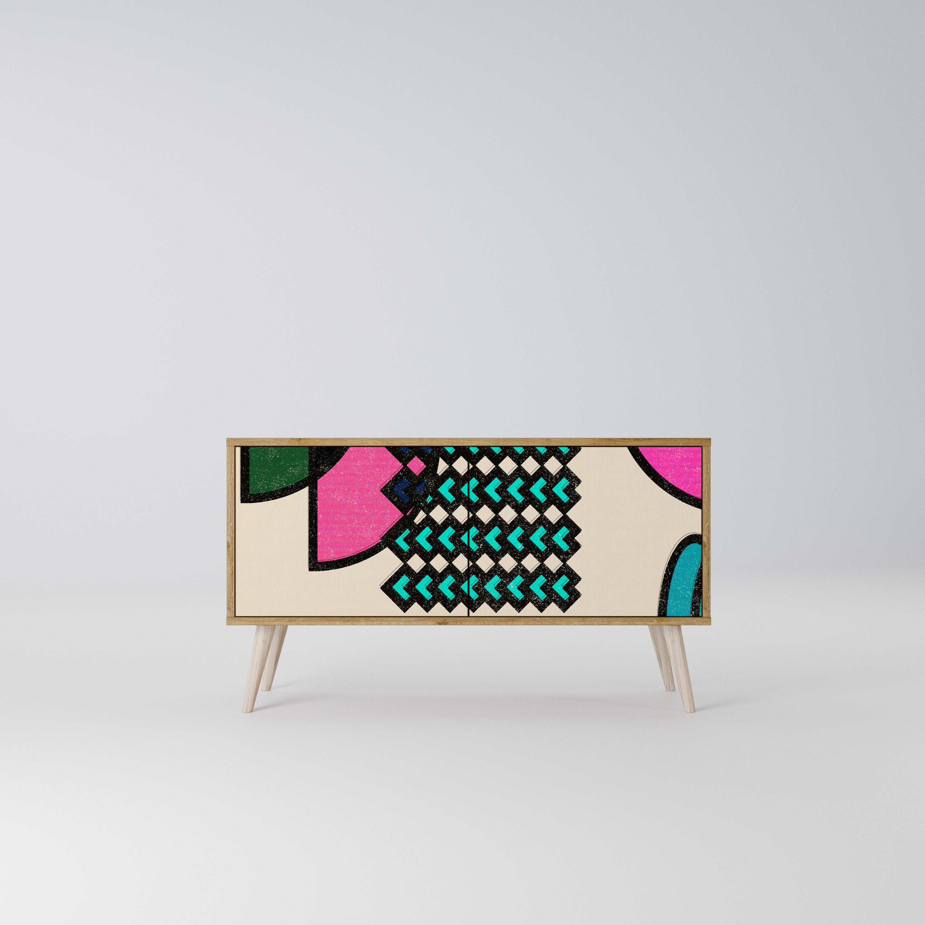 GEOMETRIC RHAPSODY Compact 2-Door TV Cabinet