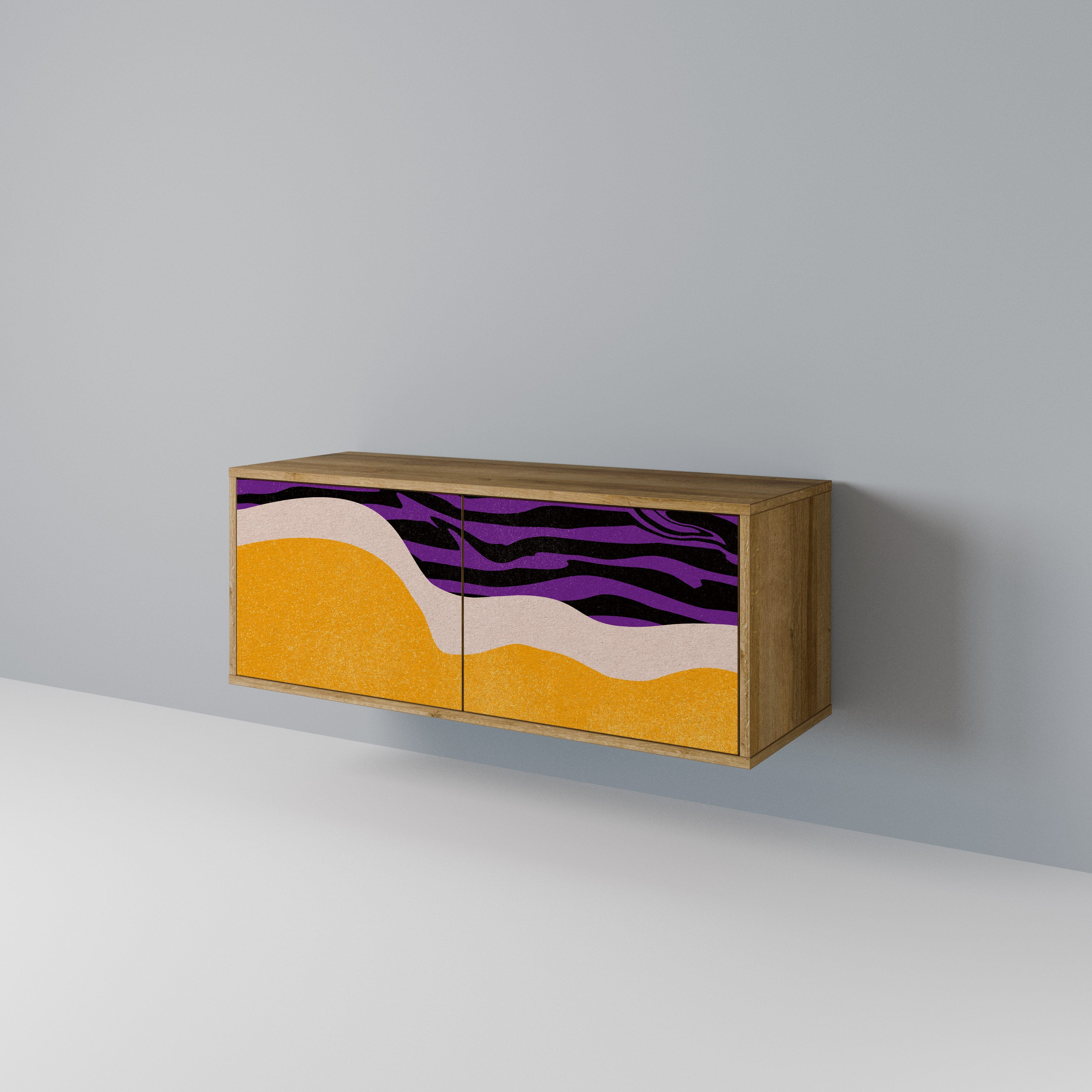 INDEPENDENT BORDER Mueble de TV Compacto de 2 puertas