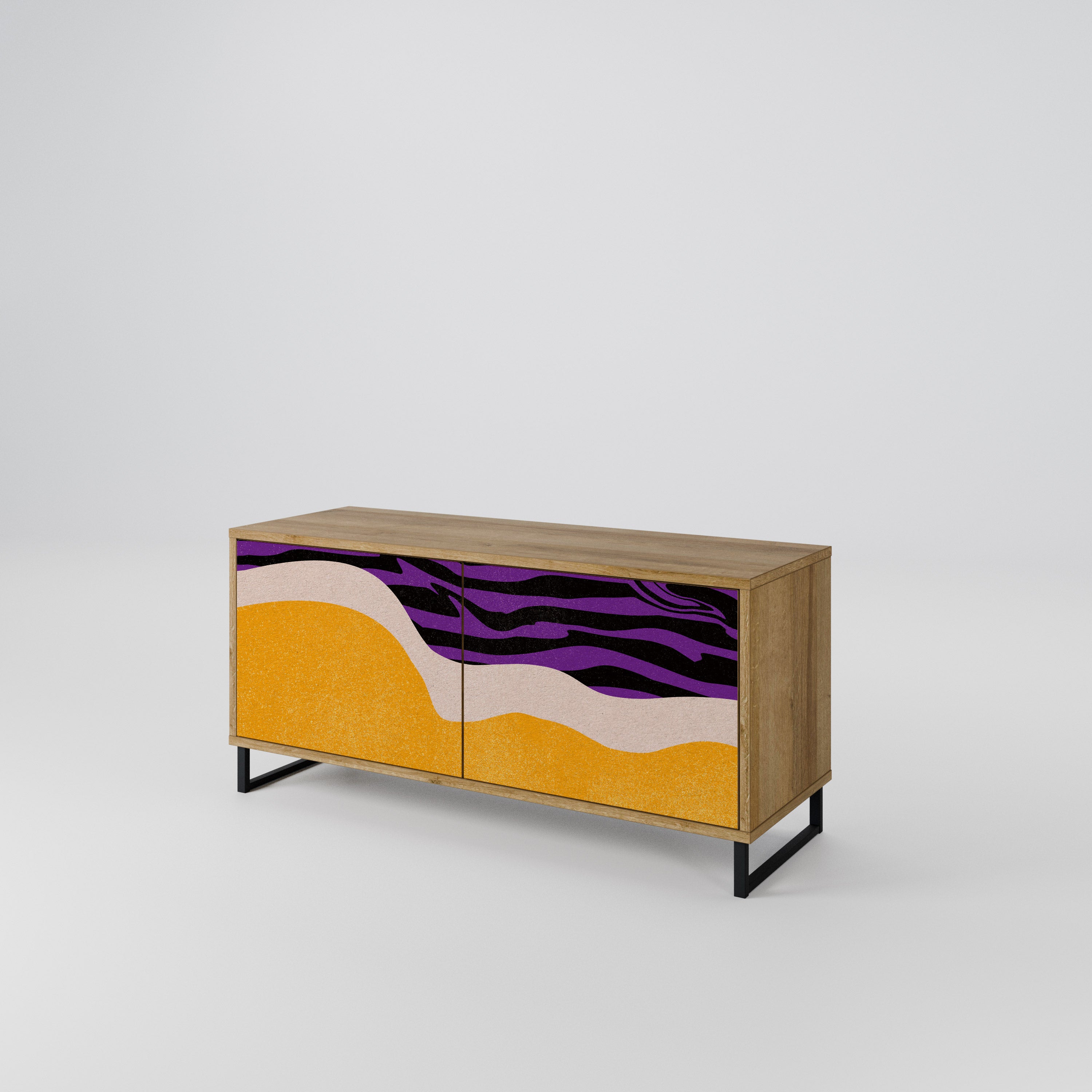 INDEPENDENT BORDER Mueble de TV Compacto de 2 puertas