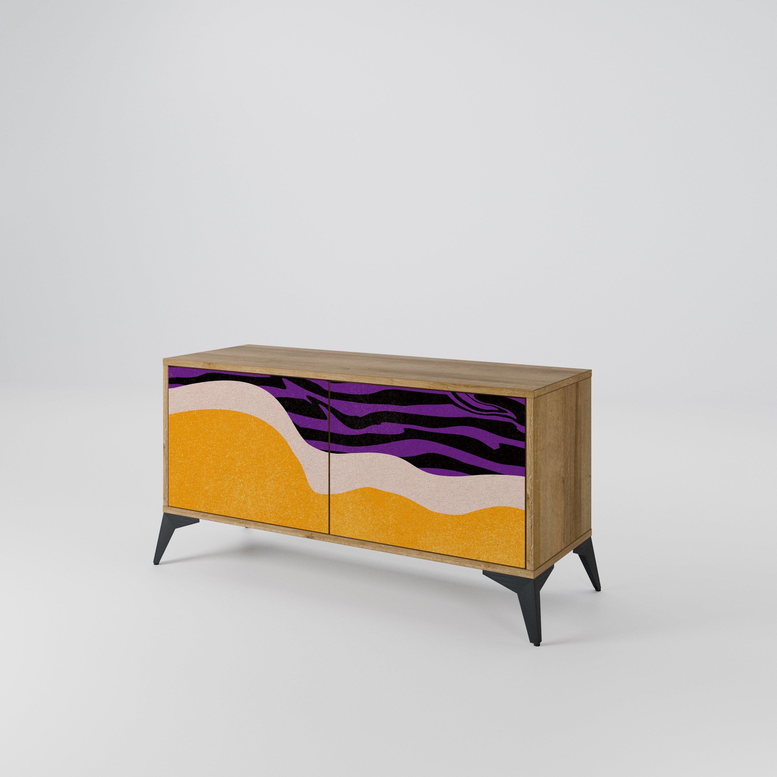 INDEPENDENT BORDER Mueble de TV Compacto de 2 puertas