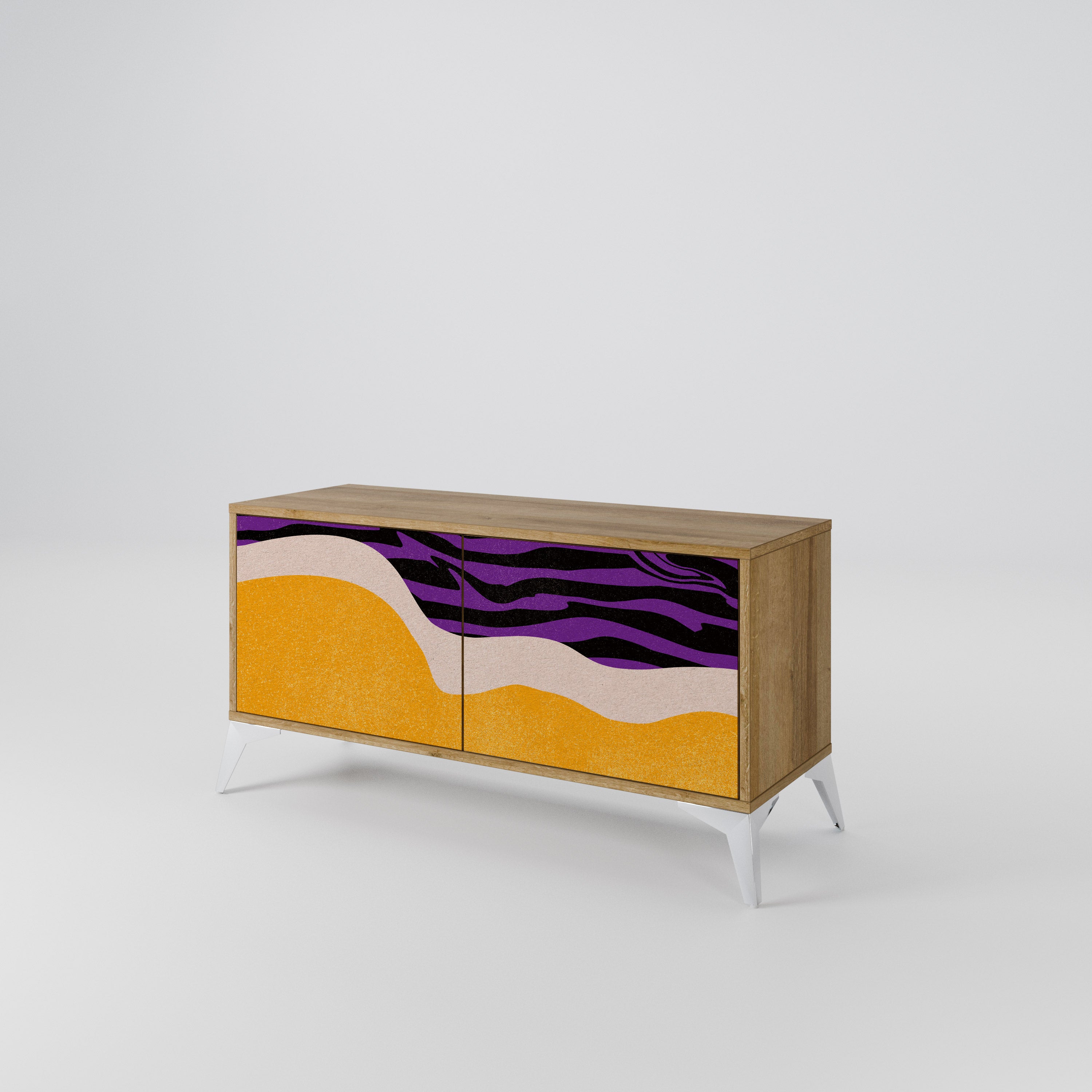 INDEPENDENT BORDER Mueble de TV Compacto de 2 puertas