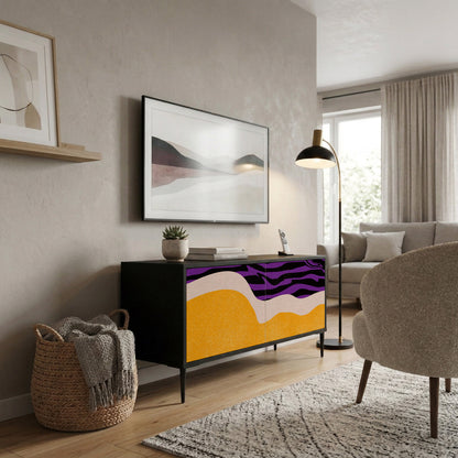 INDEPENDENT BORDER Mueble de TV Compacto de 2 puertas