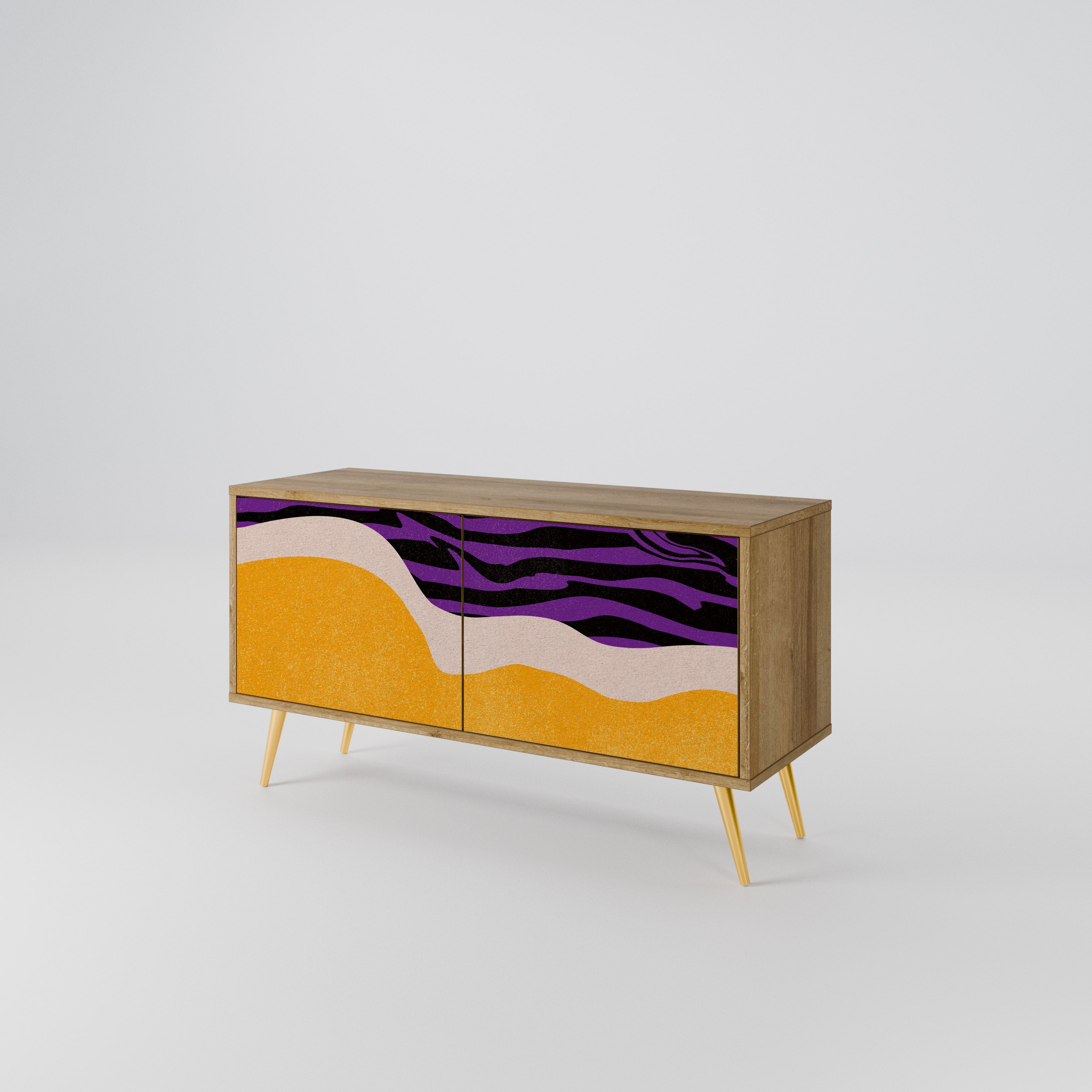 INDEPENDENT BORDER Mueble de TV Compacto de 2 puertas