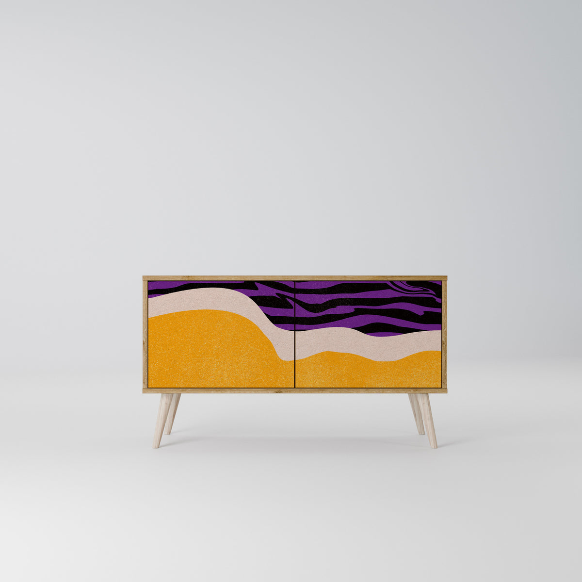 INDEPENDENT BORDER Mueble de TV Compacto de 2 puertas