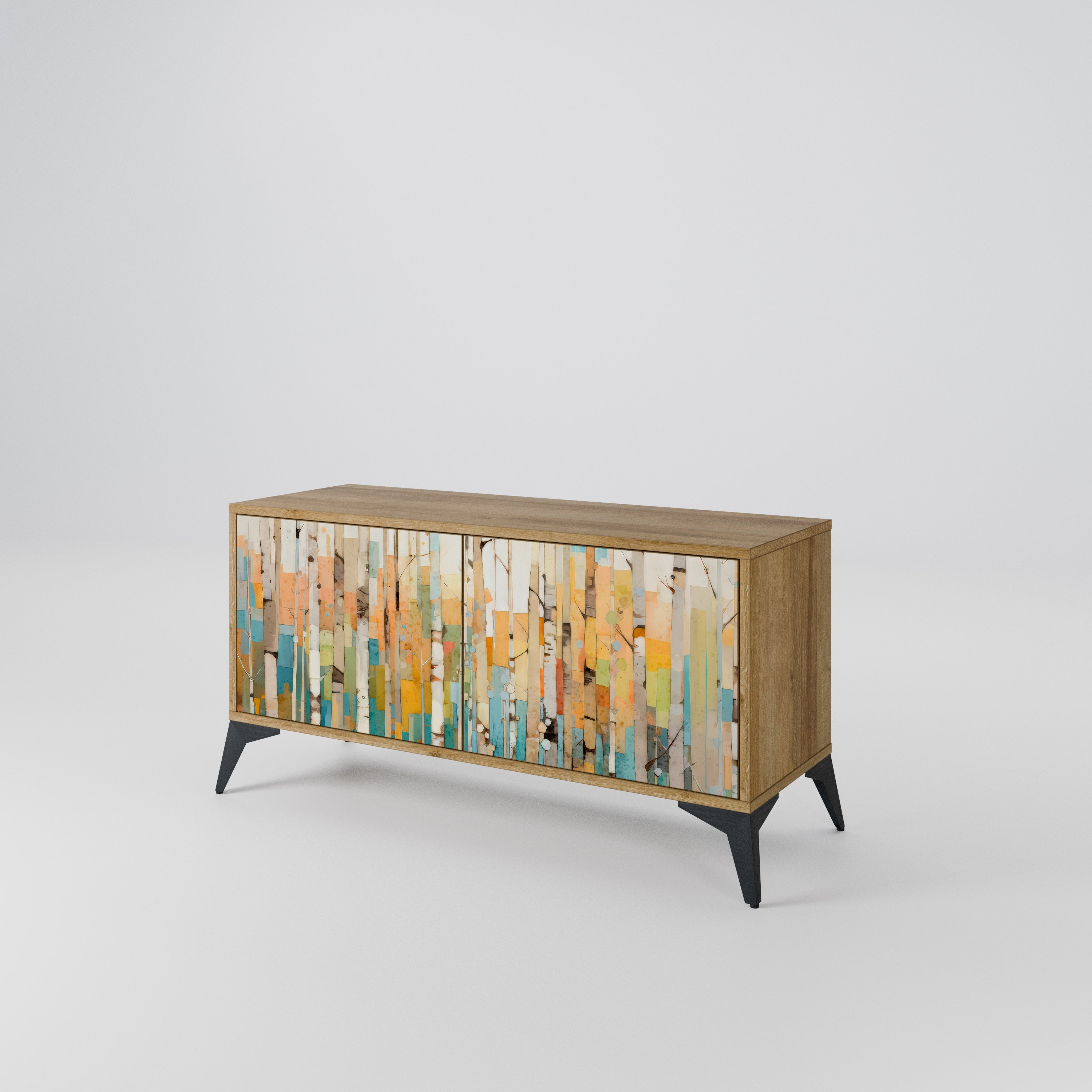 BIRCH KALEIDOSCOPE Mueble de TV Compacto de 2 puertas