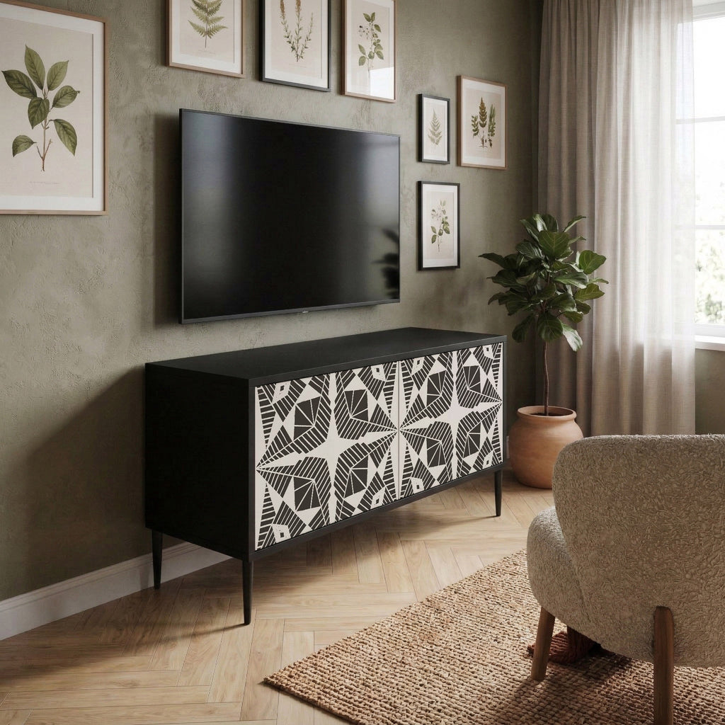 MONOCHROME NEXUS Mueble de TV Compacto de 2 puertas