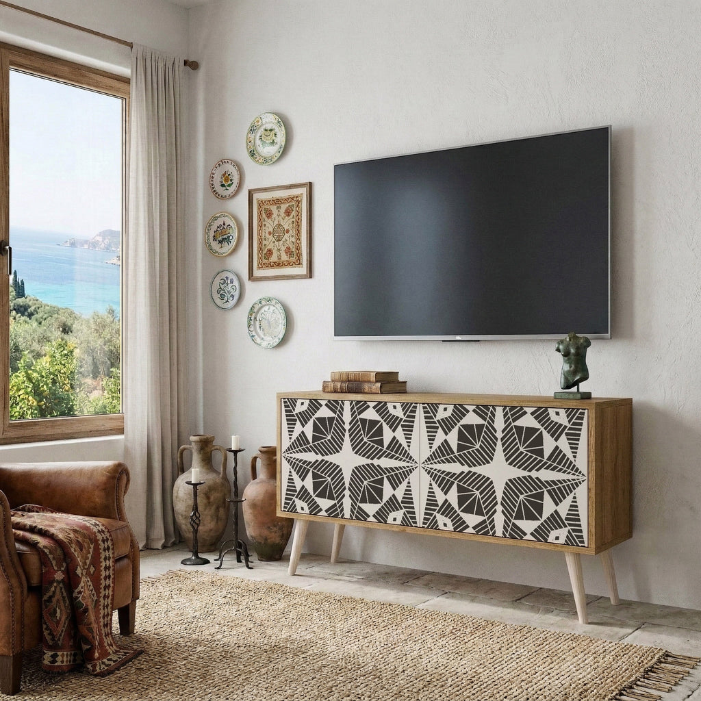 MONOCHROME NEXUS Mueble de TV Compacto de 2 puertas