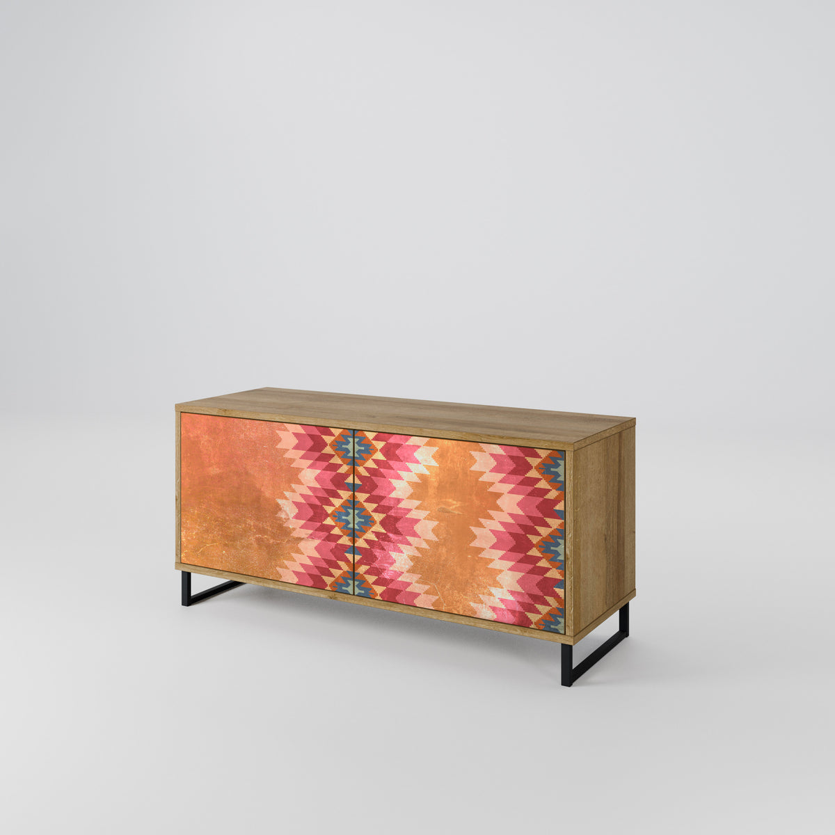 INDIAN FOLK Mueble de TV Compacto de 2 puertas
