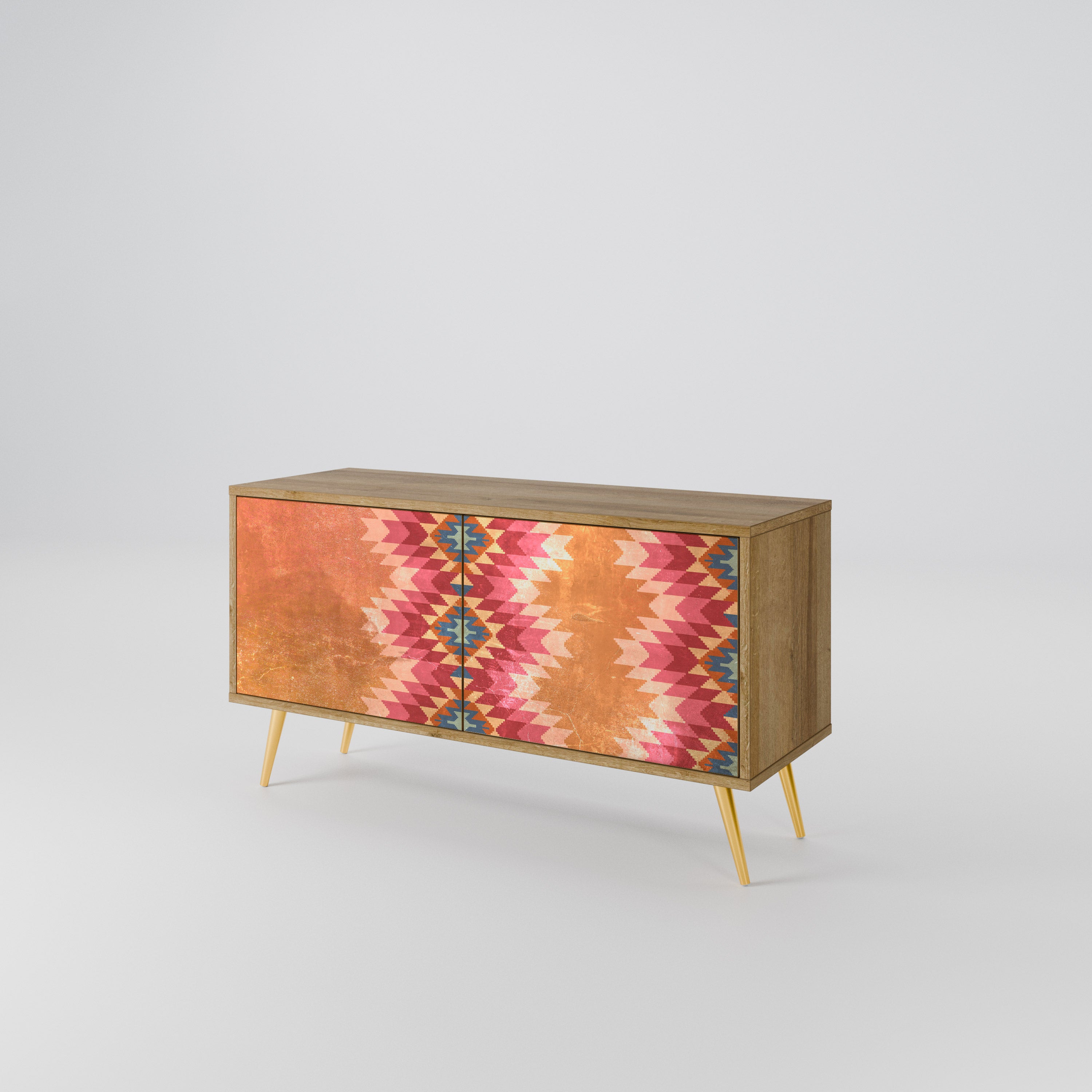 INDIAN FOLK Mueble de TV Compacto de 2 puertas