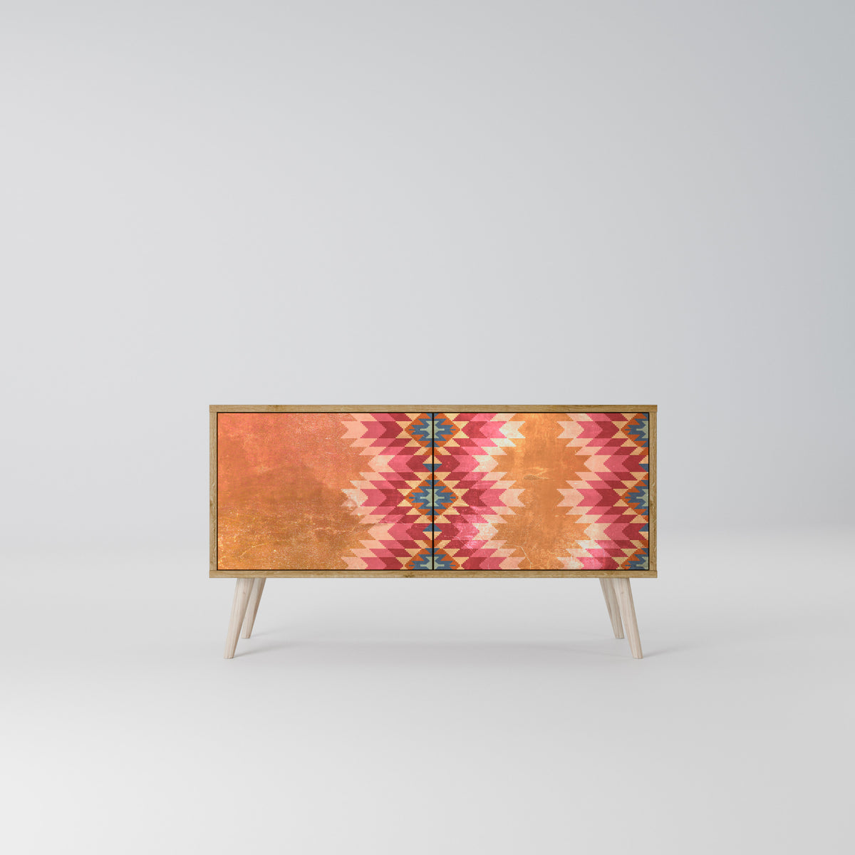 INDIAN FOLK Mueble de TV Compacto de 2 puertas