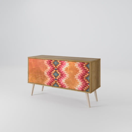 INDIAN FOLK Mueble de TV Compacto de 2 puertas