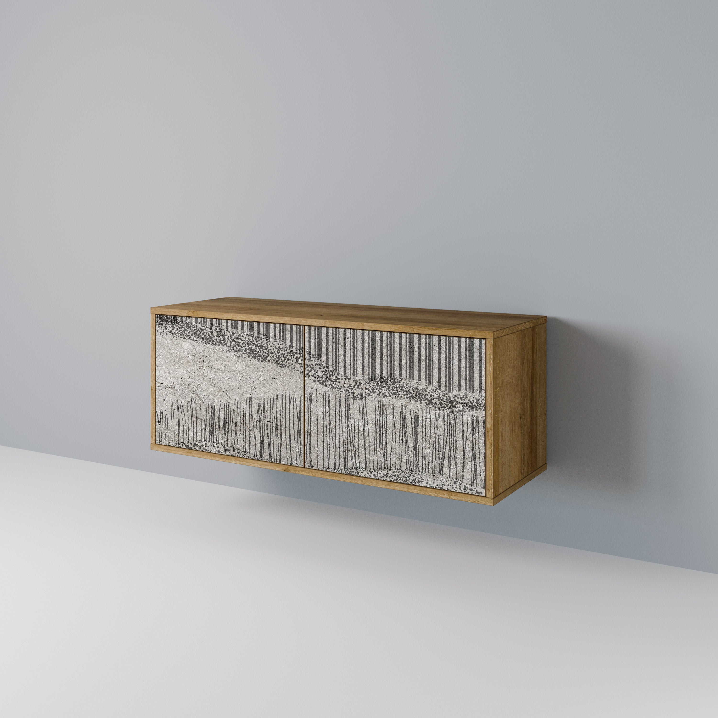 GRAIN LINES Mueble de TV Compacto de 2 puertas