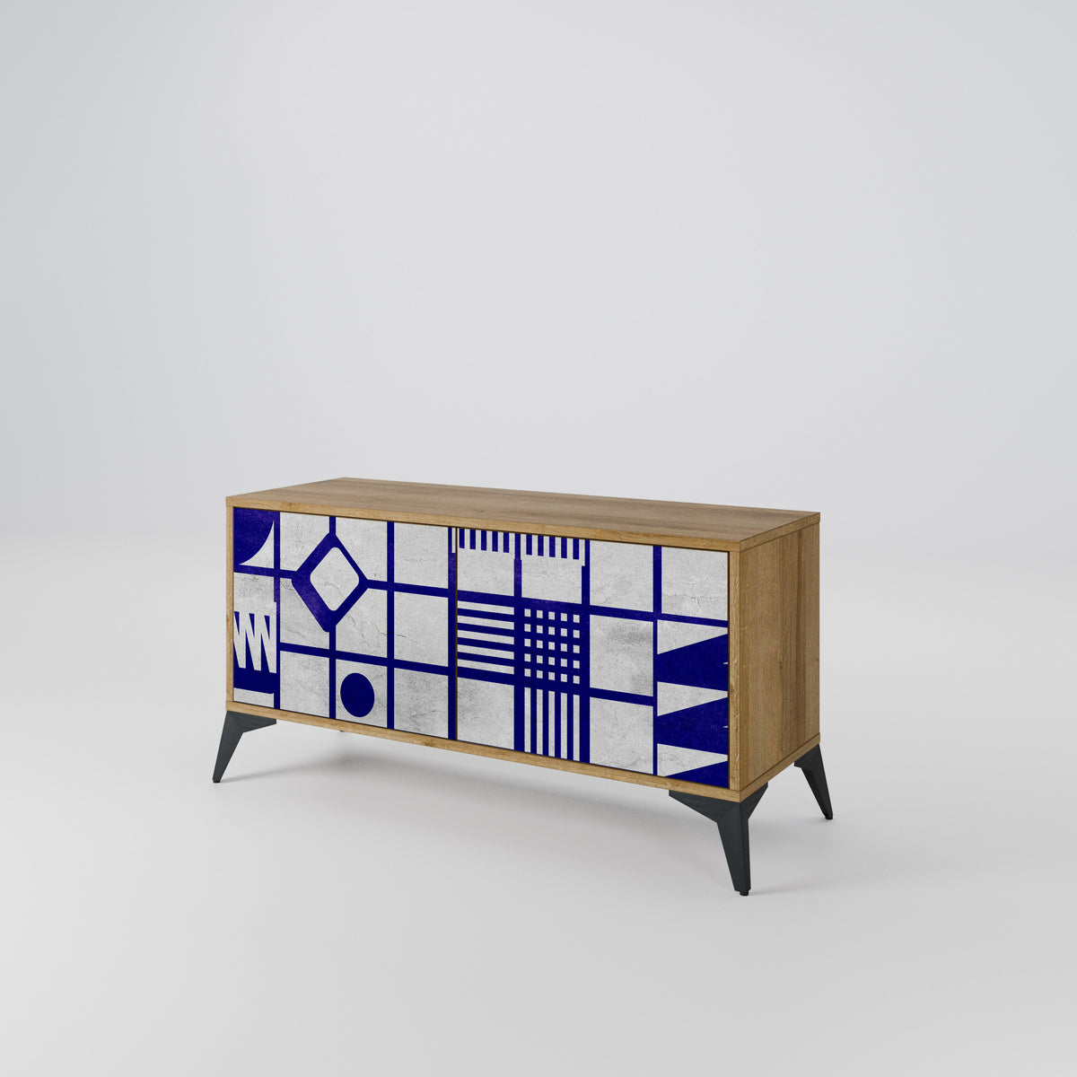 THE RIGHT PLACES Mueble de TV Compacto de 2 puertas