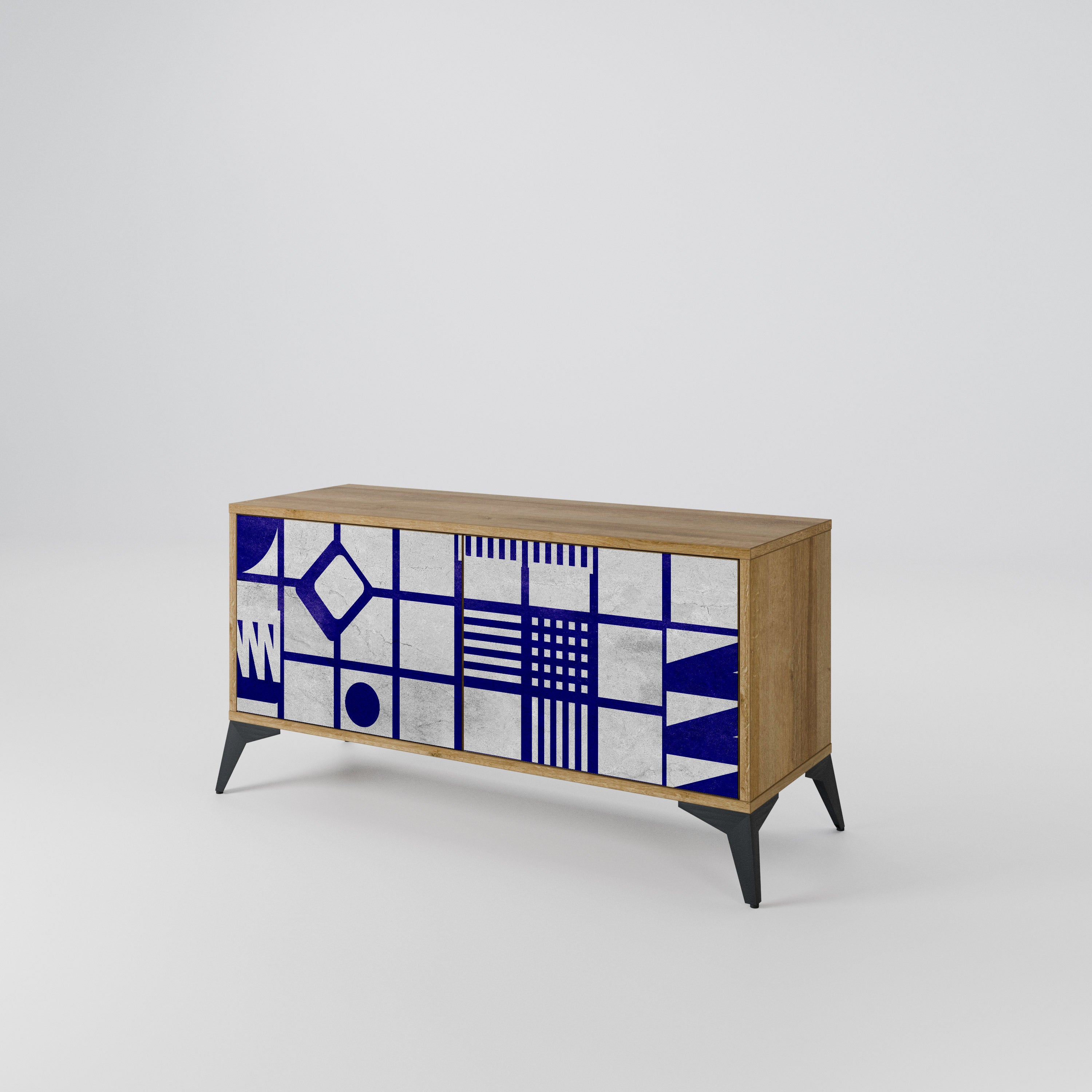 THE RIGHT PLACES Mueble de TV Compacto de 2 puertas