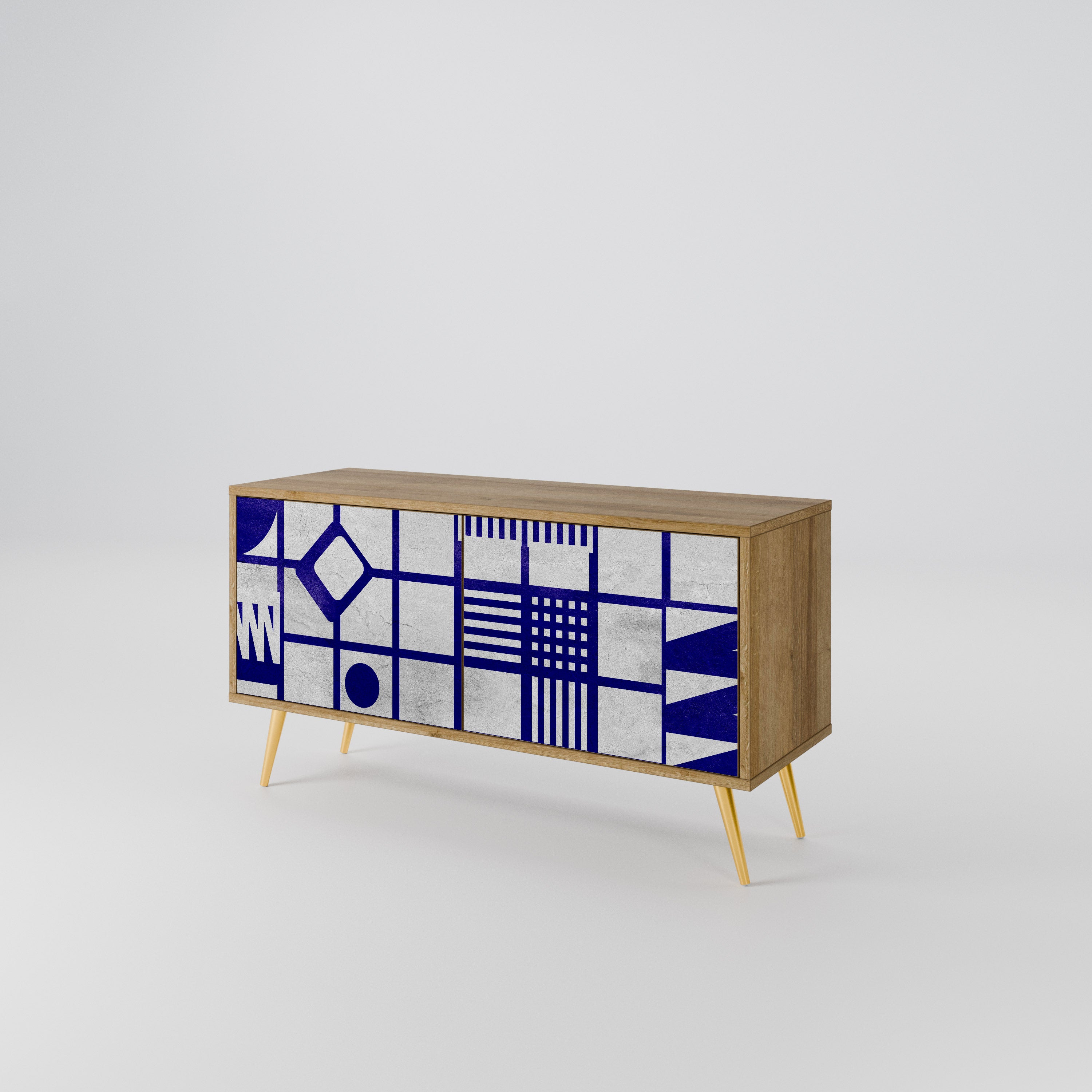 THE RIGHT PLACES Mueble de TV Compacto de 2 puertas