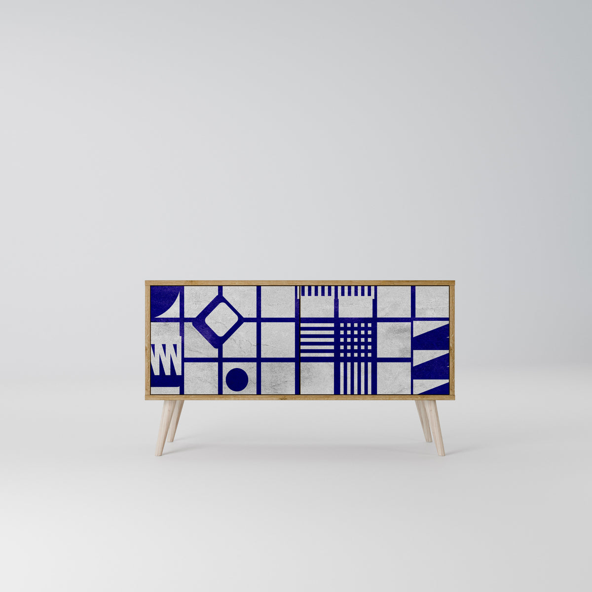 THE RIGHT PLACES Mueble de TV Compacto de 2 puertas