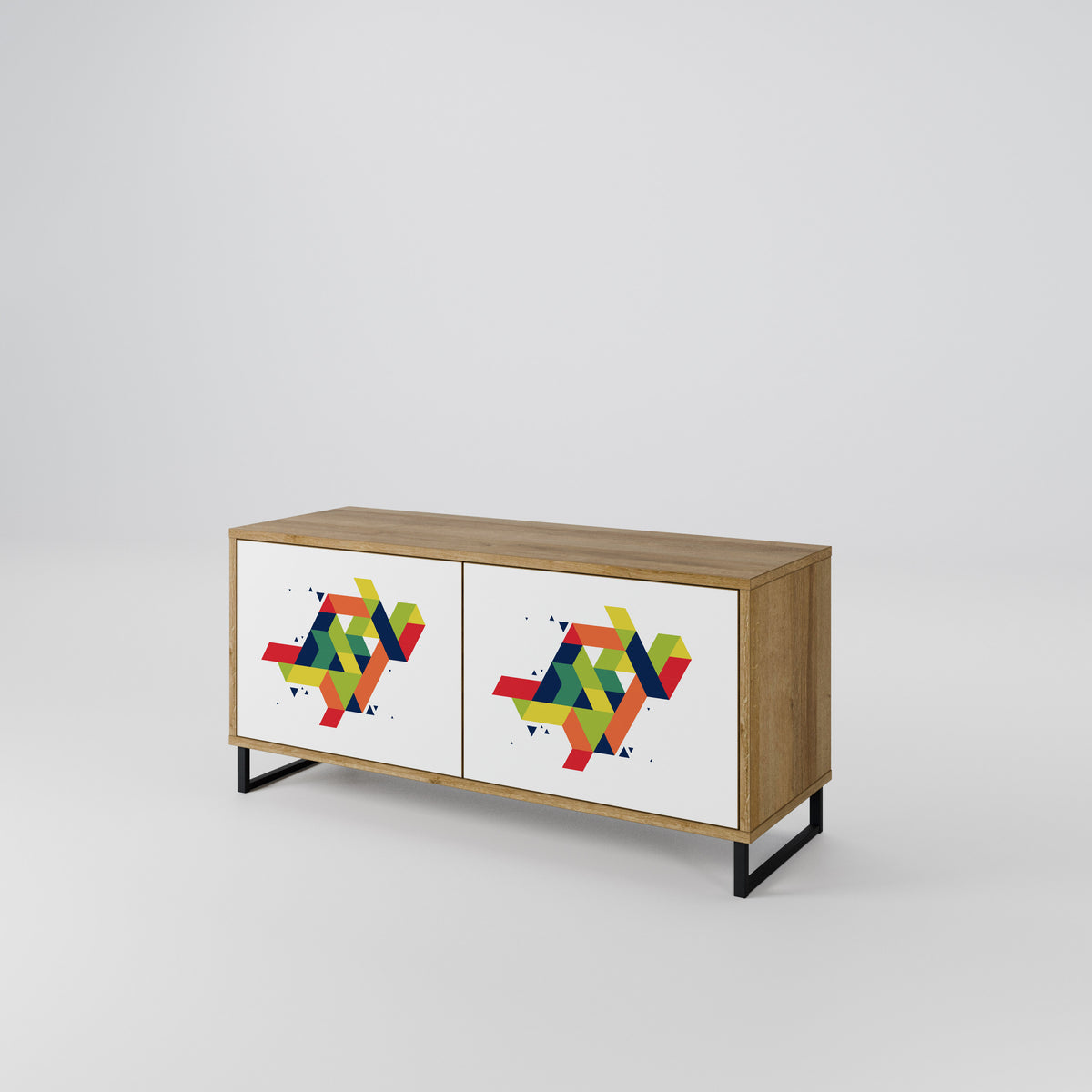 FUTURE SIGN Mueble de TV Compacto de 2 puertas