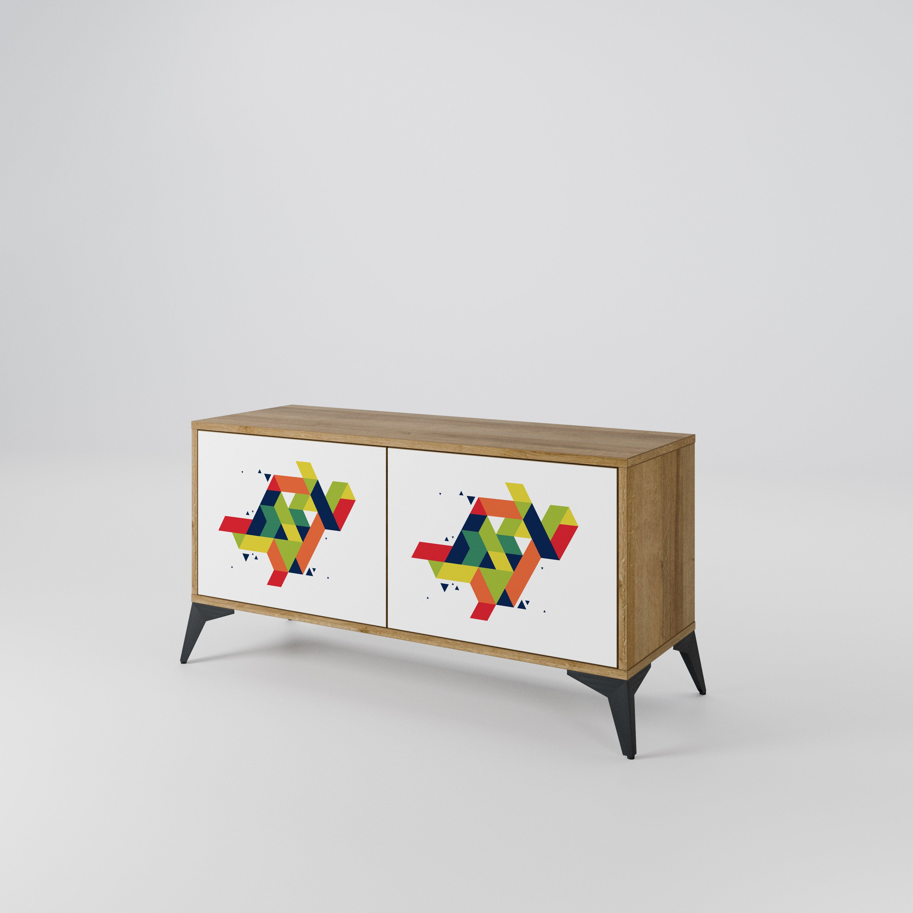 FUTURE SIGN Mueble de TV Compacto de 2 puertas